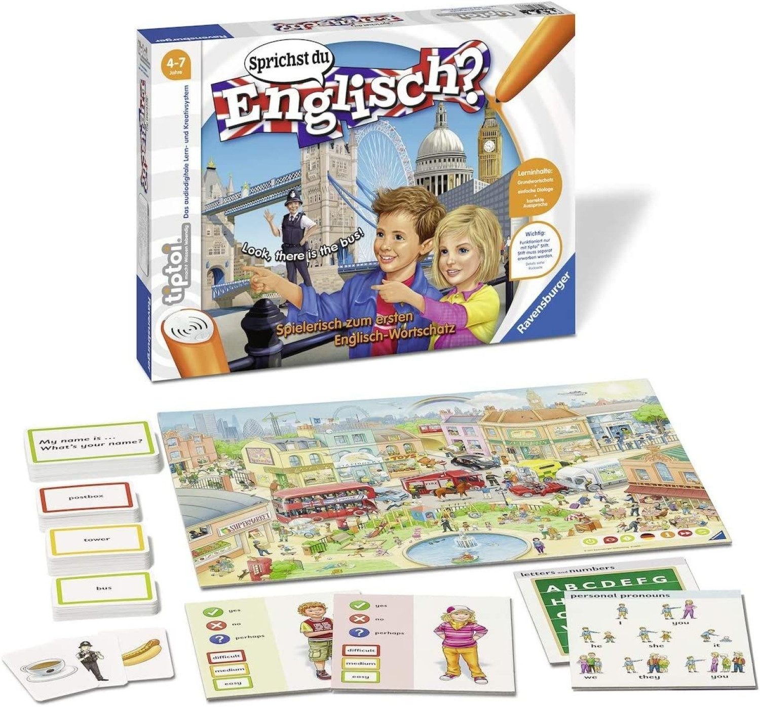 Ravensburger Lernspielzeug Ravensburger tiptoi 00786 - Sprichst du Englisch? Spiel, ab 4 Jahren, (ohne Stift)