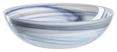 LEONARDO Müslischale SALERNO, Ø 21 cm, Beige, Blau, Stapelbar, Glas, (1-tlg), nur für Handwäsche geeignet
