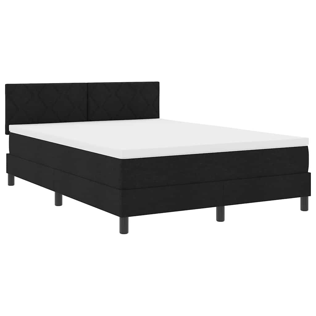 vidaXL Bett Boxspringbett mit Matratze Schwarz günstig online kaufen