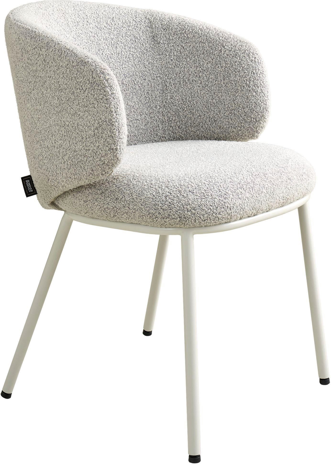 SCHÖNER WOHNEN-Kollektion Esszimmerstuhl SUNJA (1 St), Bezug Bouclé, Untergestell Metall pulverbeschichtet