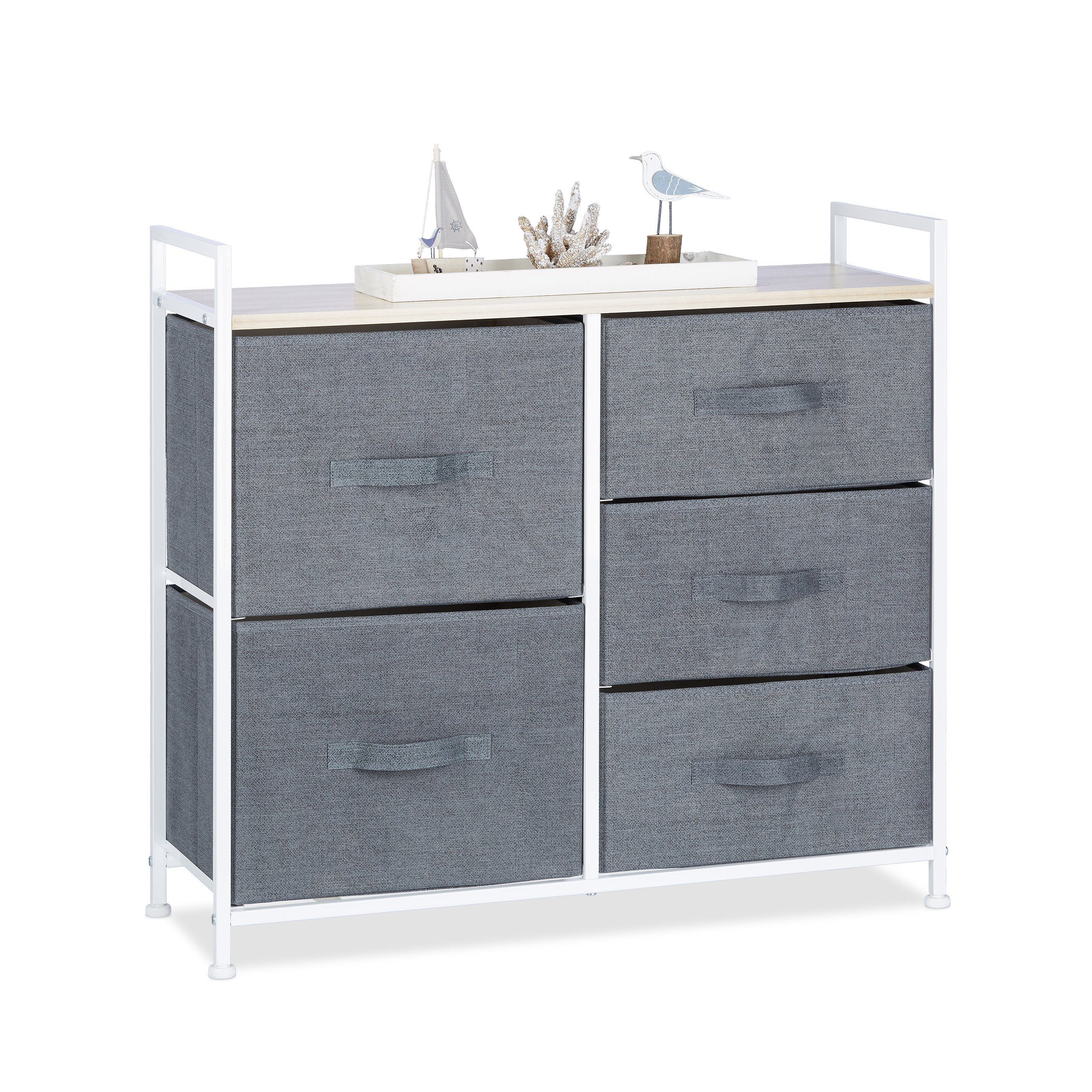 relaxdays Standregal Regalsystem verschiedene Varianten grau, günstig online kaufen