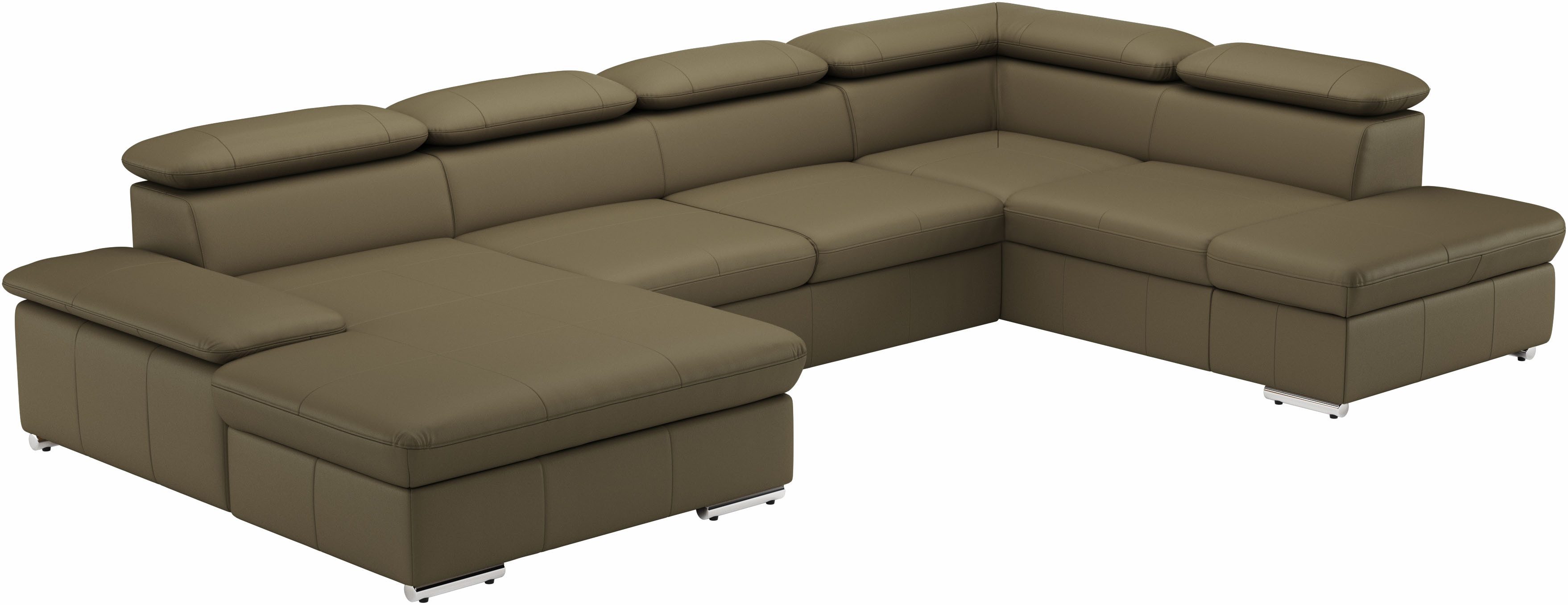 sit&more Wohnlandschaft Valantine U-Form, B: 349 cm, mit Arm- & Kopfteilverstellung, optional mit Bettfunktion