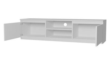 MIRJAN24 TV-Schrank 140 (mit zwei Drehtüren und Regal) 140x40x36 cm