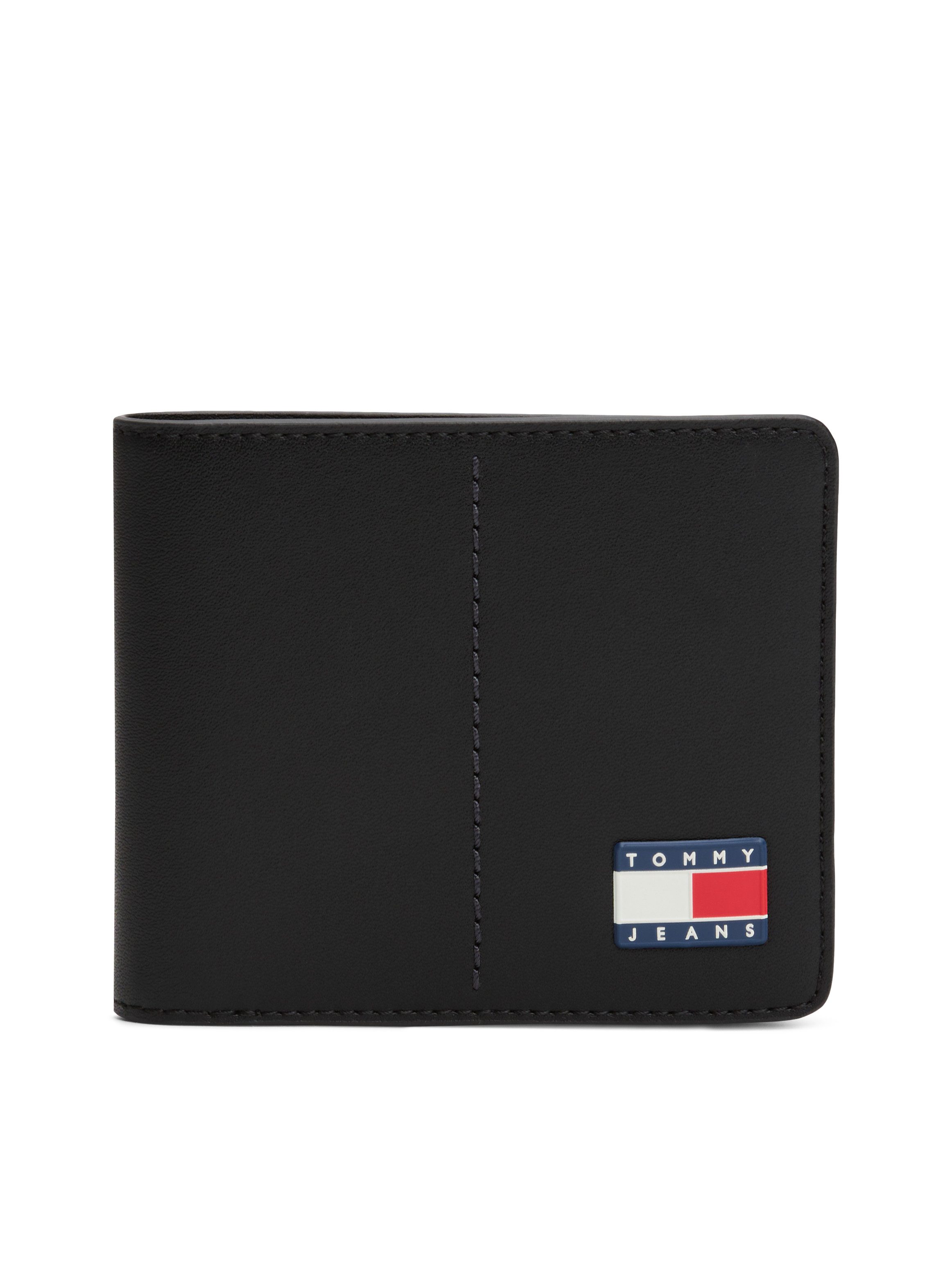 Tommy Jeans Geldbörse TJM HERITAGE LEATHER CC WALLET, Men Geldbeutel, Portemonnaie mit Tommy Jeans Flagge
