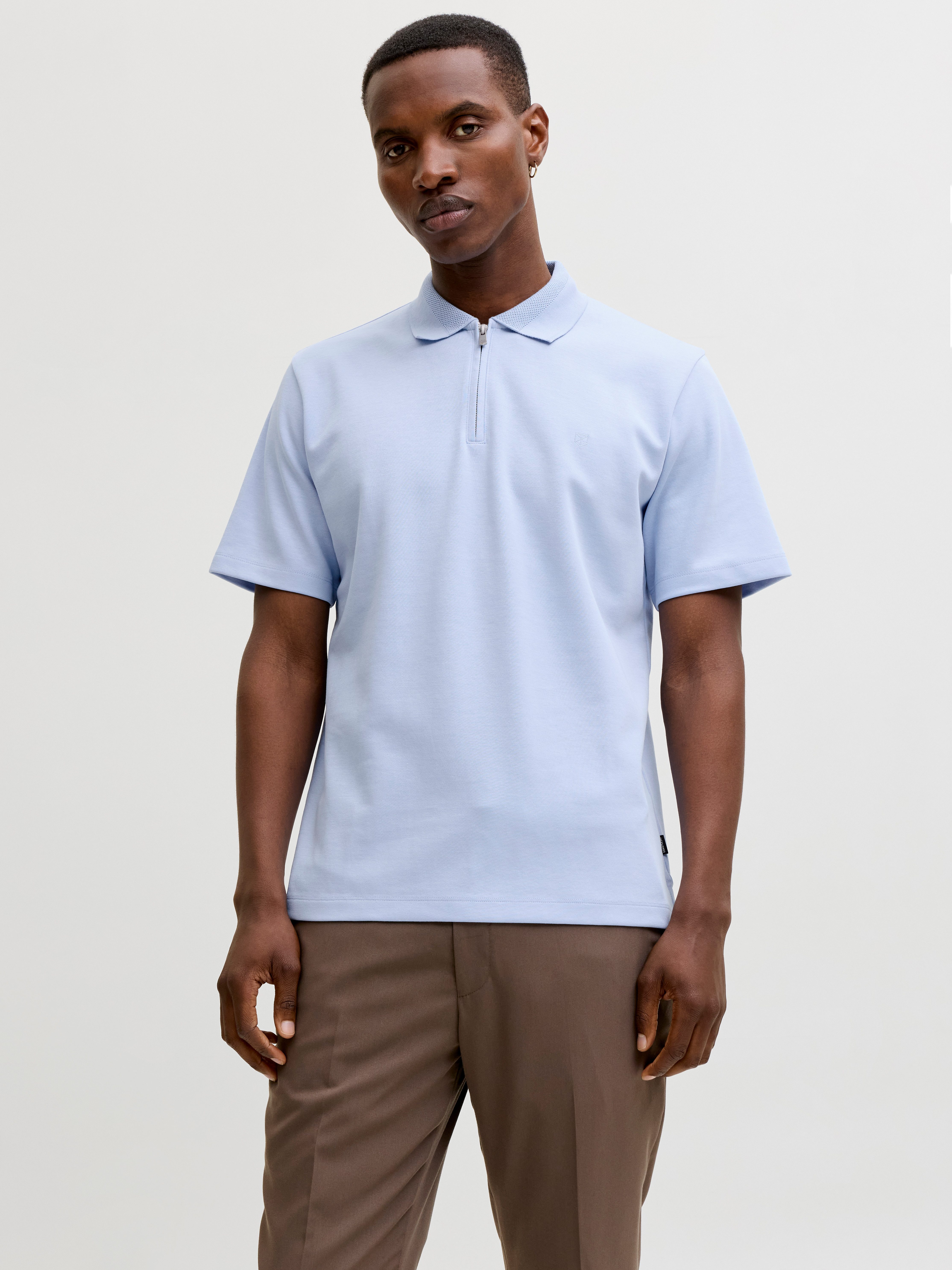 Poloshirt JPRBLAETHAN SS ZIP POLO SN