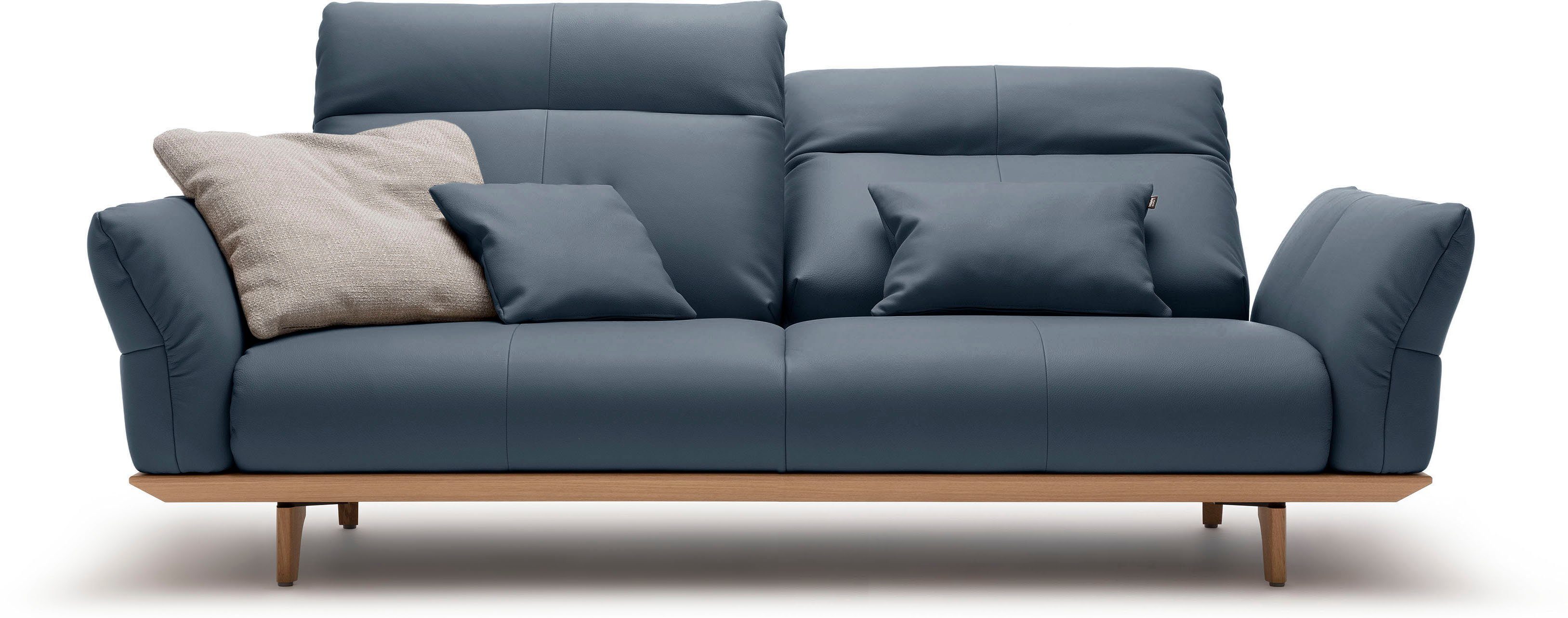 hülsta sofa in Sockel Eiche, Füße Eiche Breite cm natur, 3-Sitzer 208 hs.460