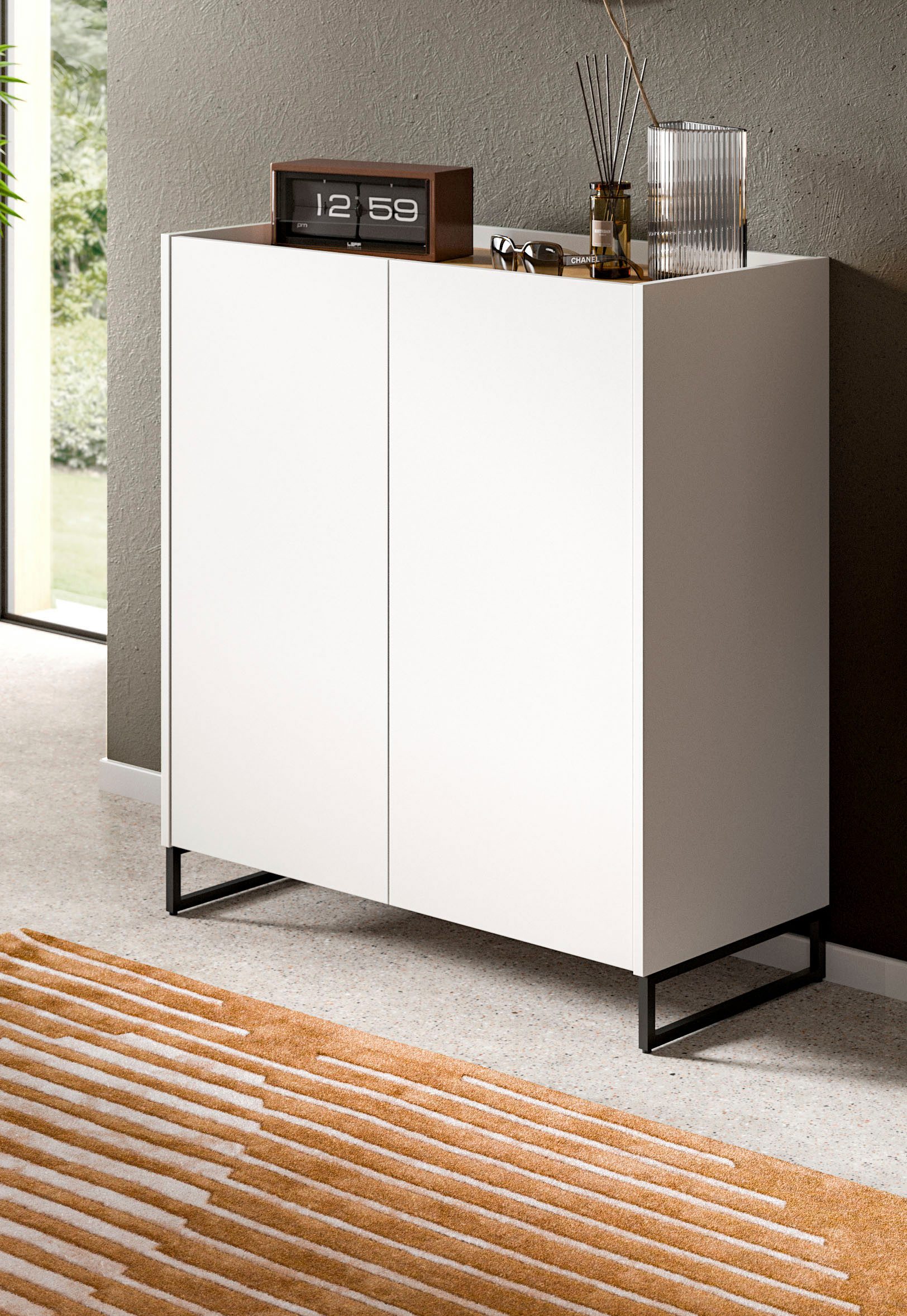 INOSIGN Schuhschrank EVRID, Breite 90cm, 2 Türen, 5 Einlegeböden, inkl. Met günstig online kaufen