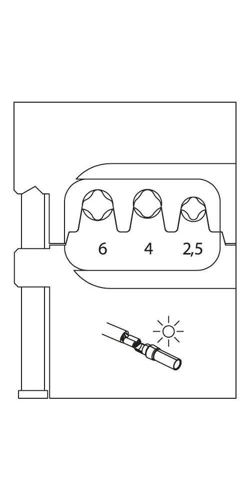 Gedore Crimpzange 8140-23 Modul-Einsatz für Solarlok