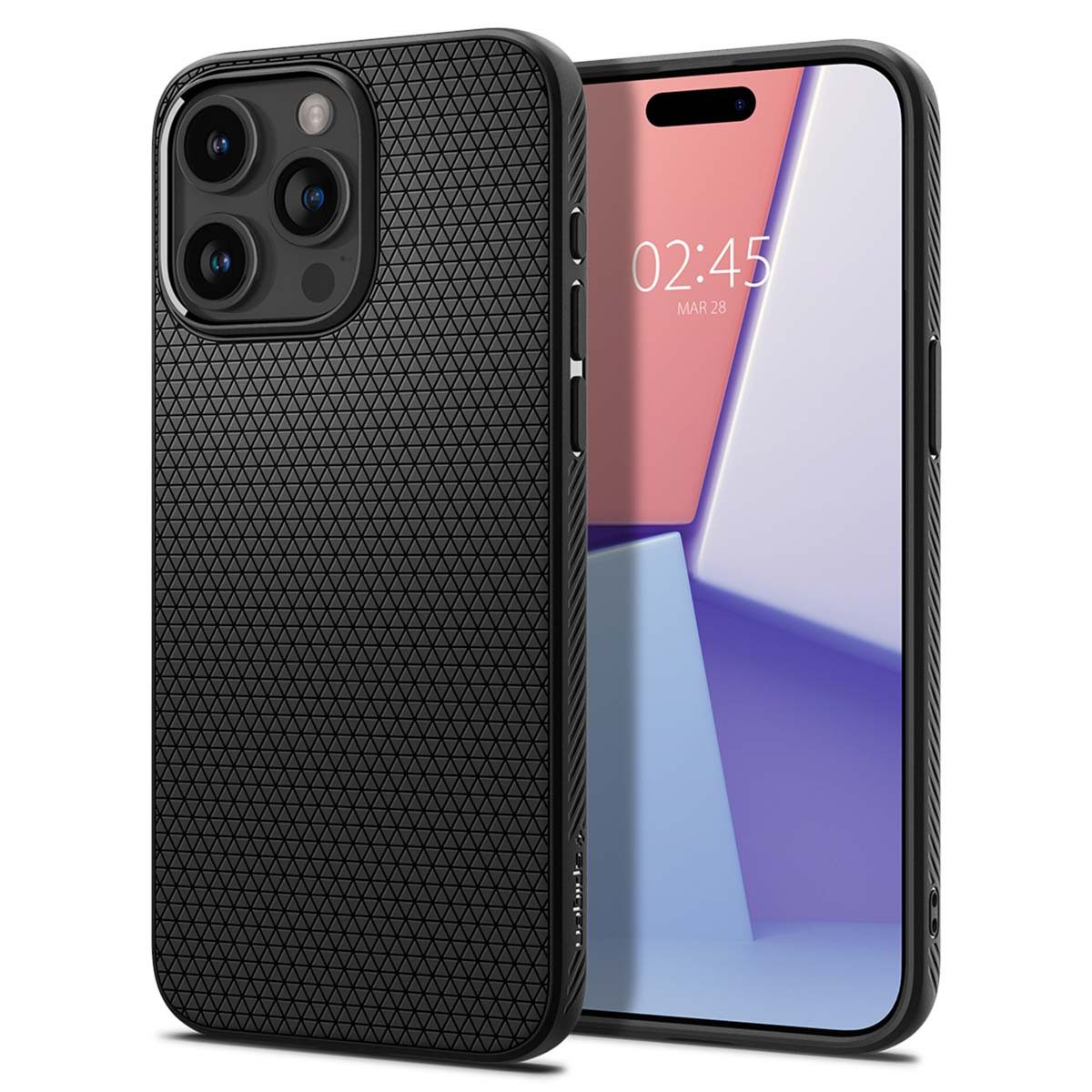 Spigen Backcover Spigen Liquid Air™ Backcover Apple iPhone 15 Pro - Matte Black