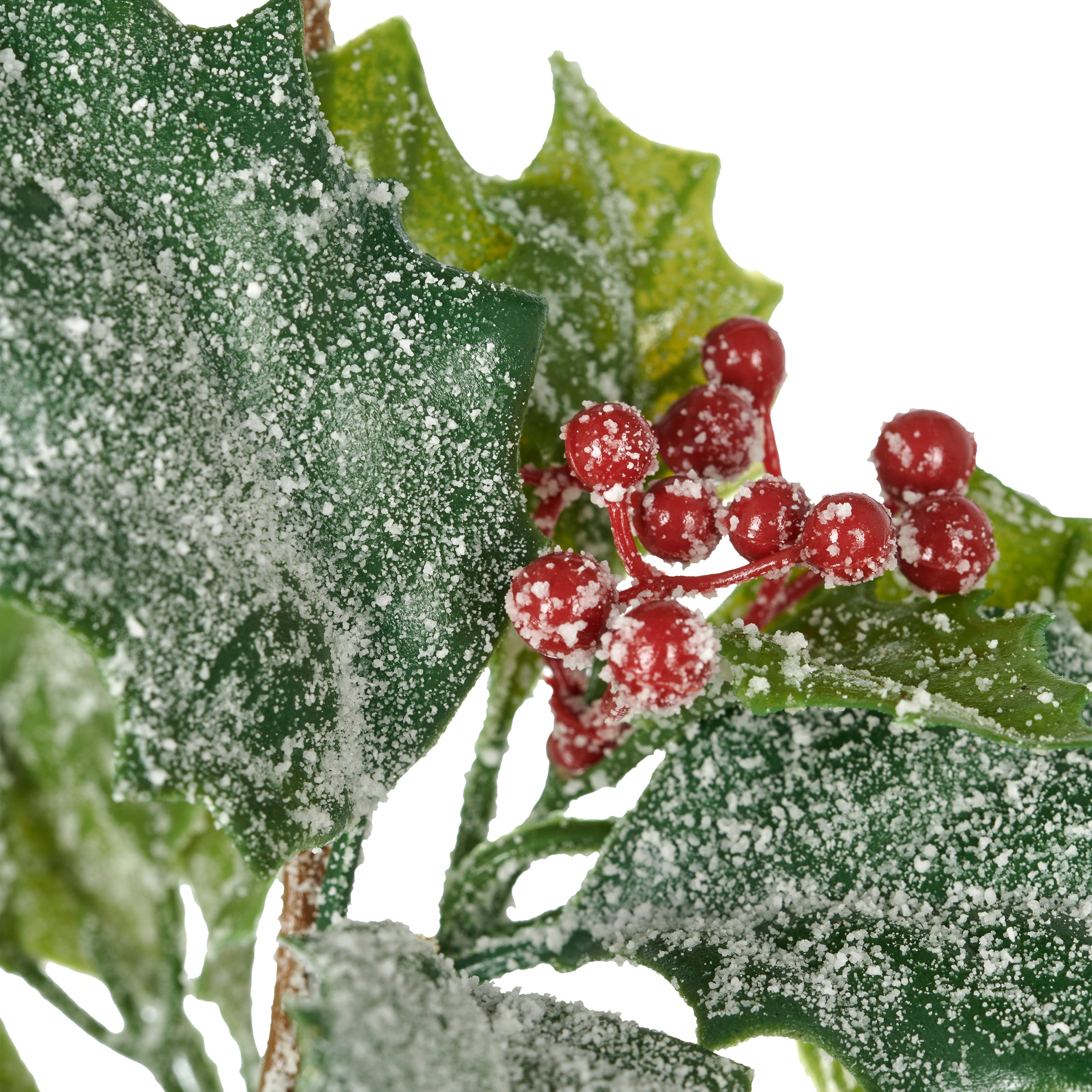 Kunstgirlande Ilexgirlande, Creativ green, mit Beeren und Schnee