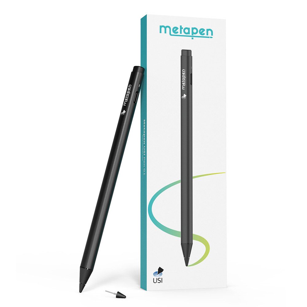 Metapen Eingabestift Digitalstift Tabletstift Zeichenstift (Spar-Set, 1-St., 90 Std. Akku, präzise) Handballenerkennung, 4096 Druckstufen, 90 h Akku