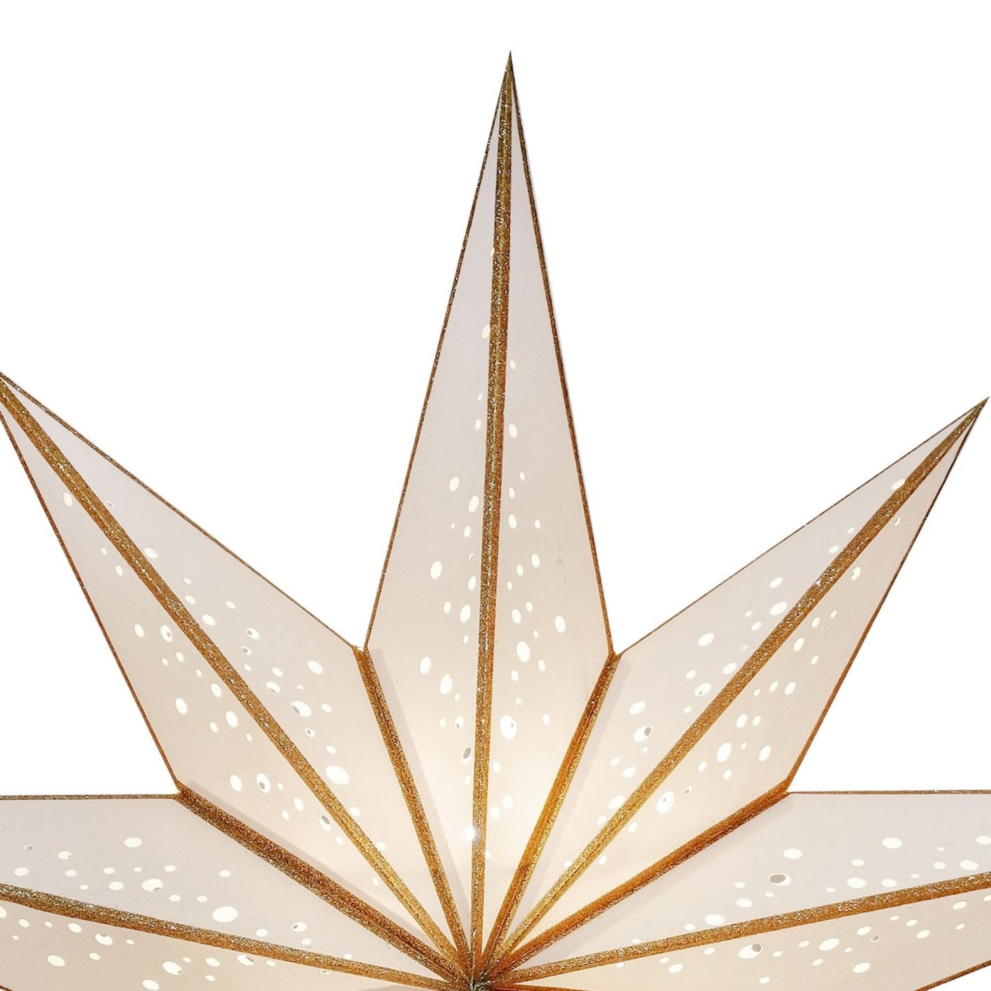 mitienda Papiersterne Papierstern starlightz bianco m white/gold glitter