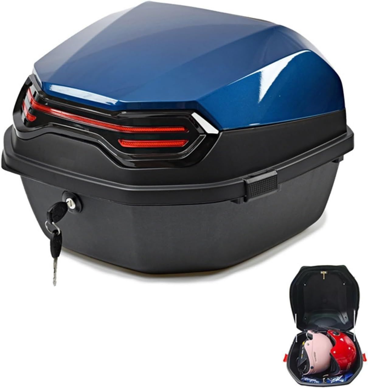 Bagtecs Kofferset Motorrad Topcase # BT11 45 Liter Universal blau günstig online kaufen