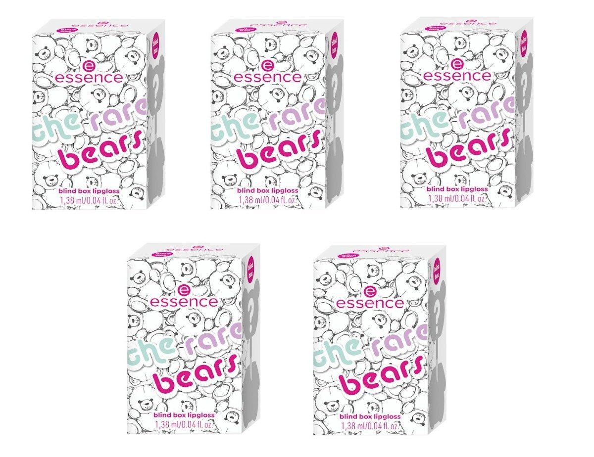 Essence Lipgloss Essence The Rare Bears Blind Box 5er Set, 5-tlg., Limited Edition