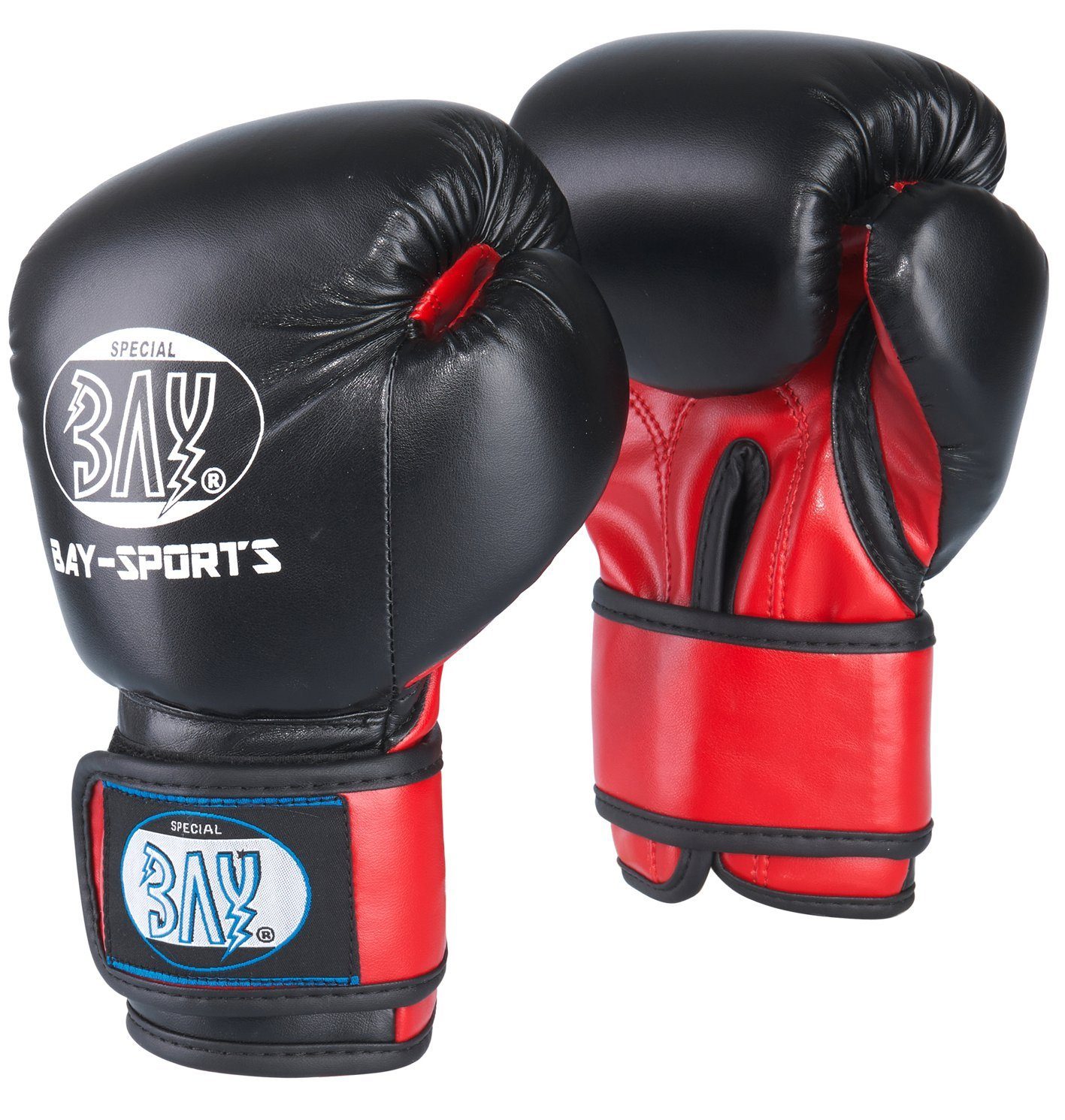 BAY-Sports Боксерские перчатки MiniFighter Kinderboxhandschuhe schwarz/rot Boxen Kickboxen