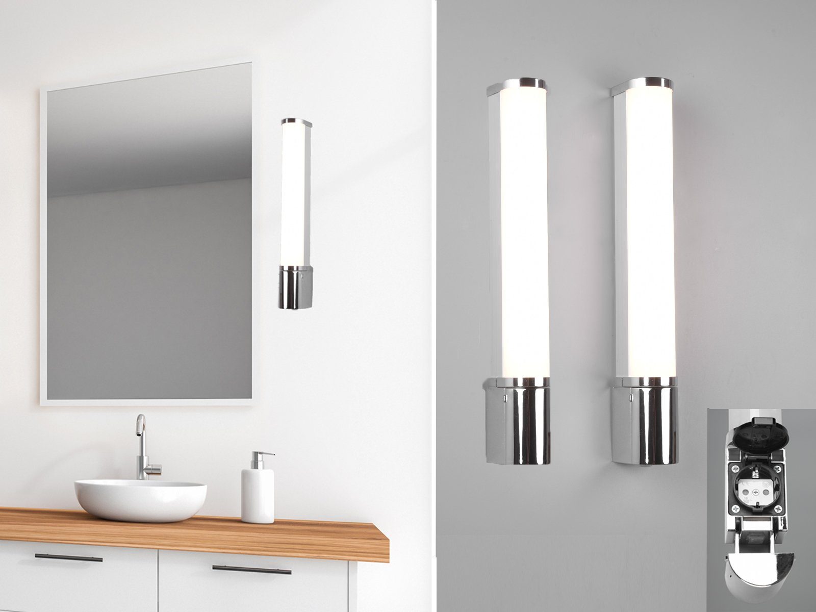 TRIO Leuchten Spiegelleuchte, LED fest integriert, Warmweiß, 2er Set LED Ba günstig online kaufen