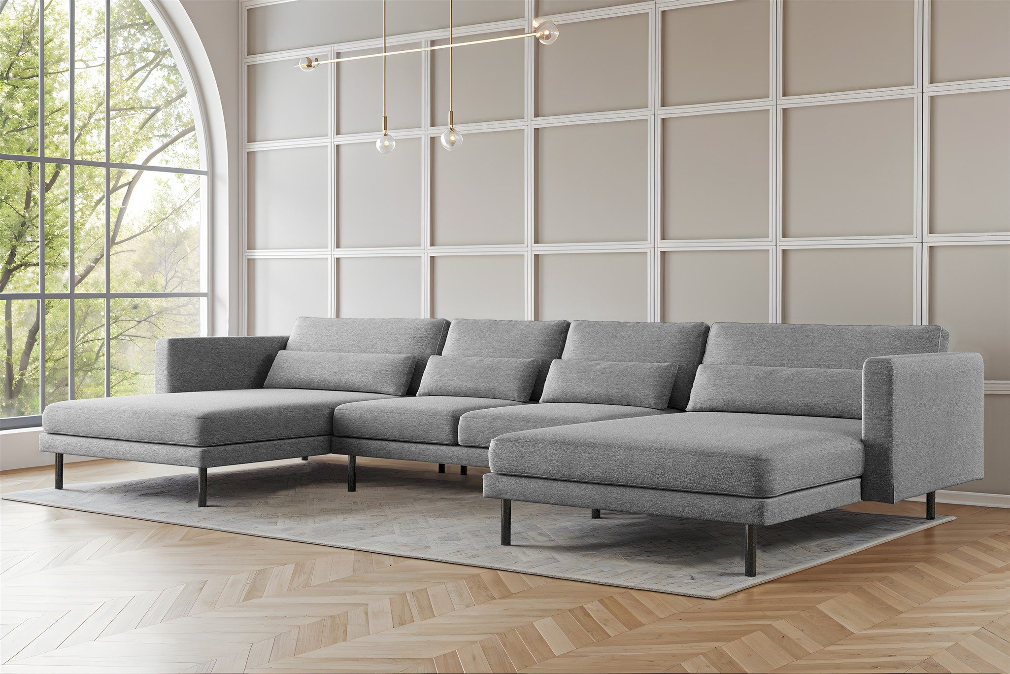 Fun Möbel Wohnlandschaft Sofa in U-Form günstig online kaufen