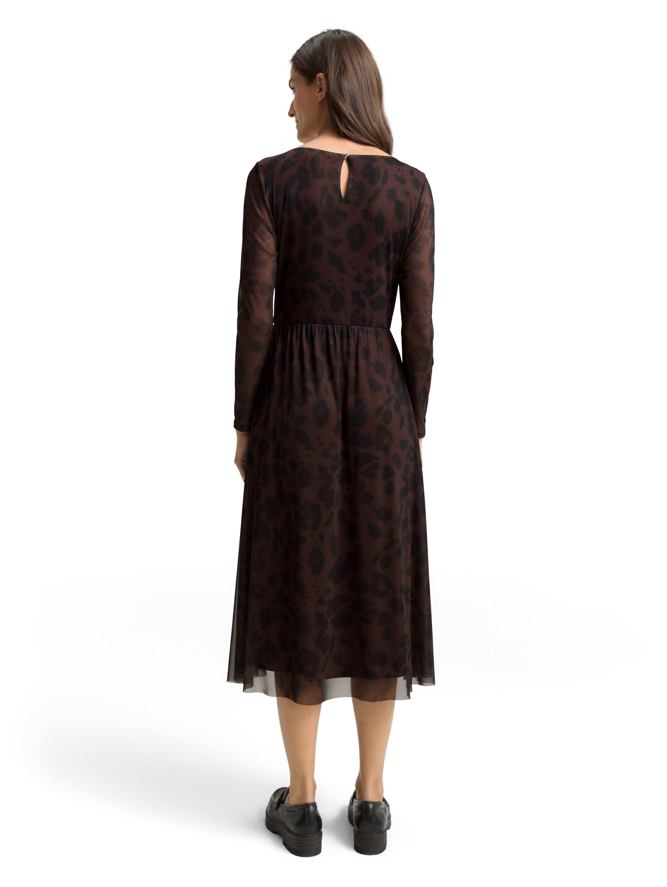TOM TAILOR Meshkleid Regular midi mit Muster