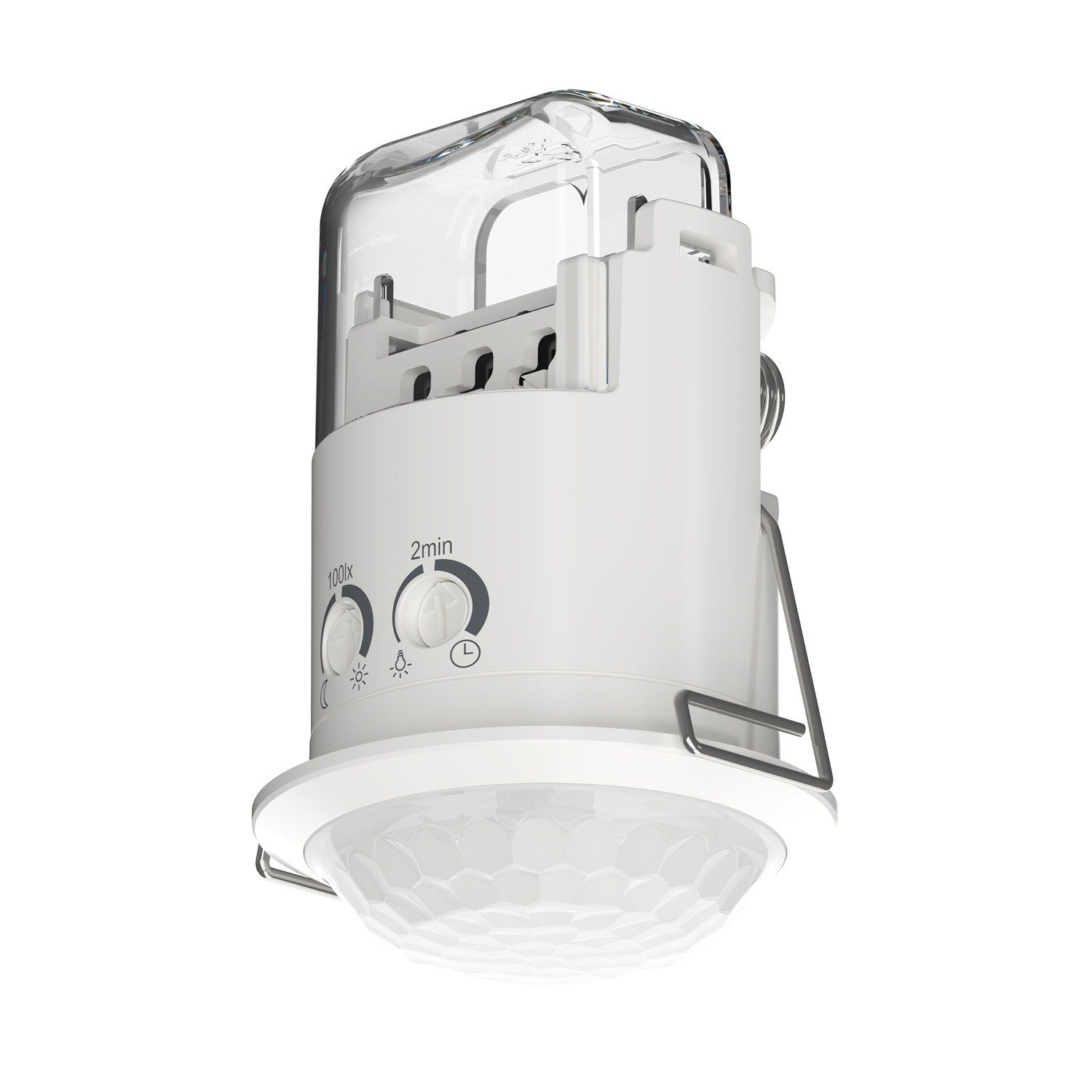 theben Bewegungsmelder PIRA T6 Mini DE, 360° Erfassung, Ø6m, kompakt, Deckeneinbau, 200W LED, Nachlauf