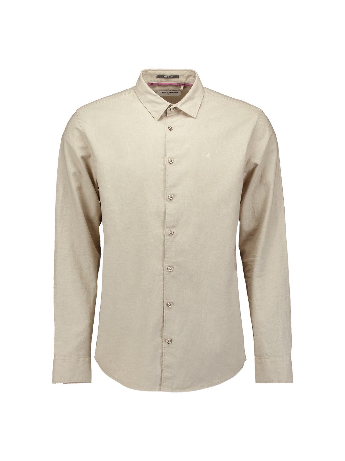 NO EXCESS Langarmhemd No Excess Leinenhemd günstig online kaufen