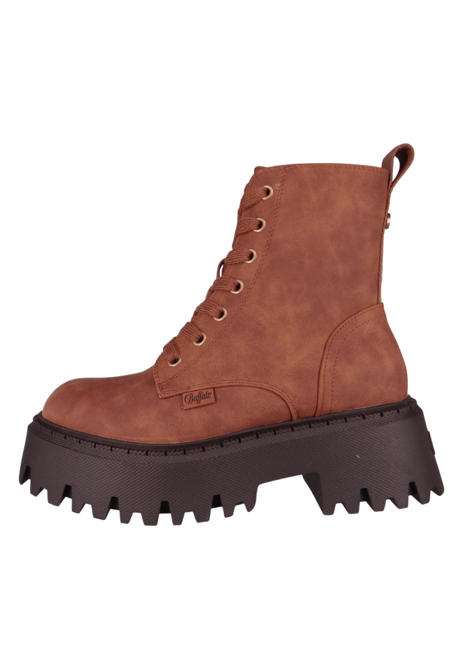 Buffalo 1622599 Aspen Lace Up Warm Brown Stiefelette