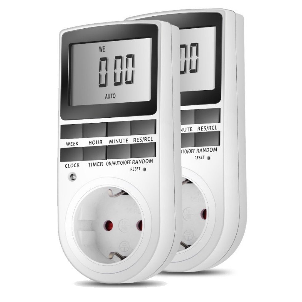 Zeitschaltuhr Digitale Zeitschaltuhren Timer Steckdose Zeitschaltuhr-Steckdose