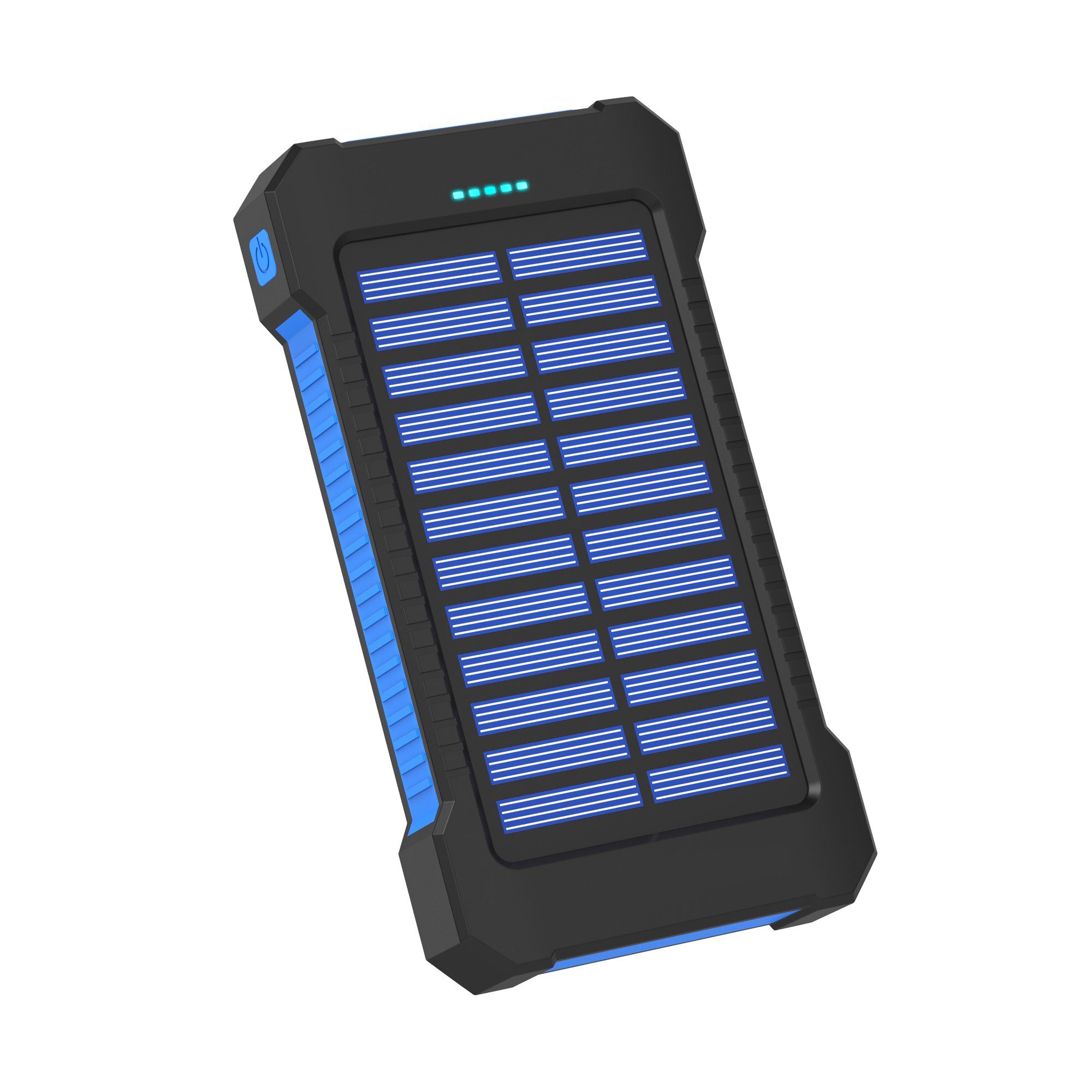 XLAYER »Powerbank 8.000 mAh Solar Adventure Black/Blue ECO« Powerbank