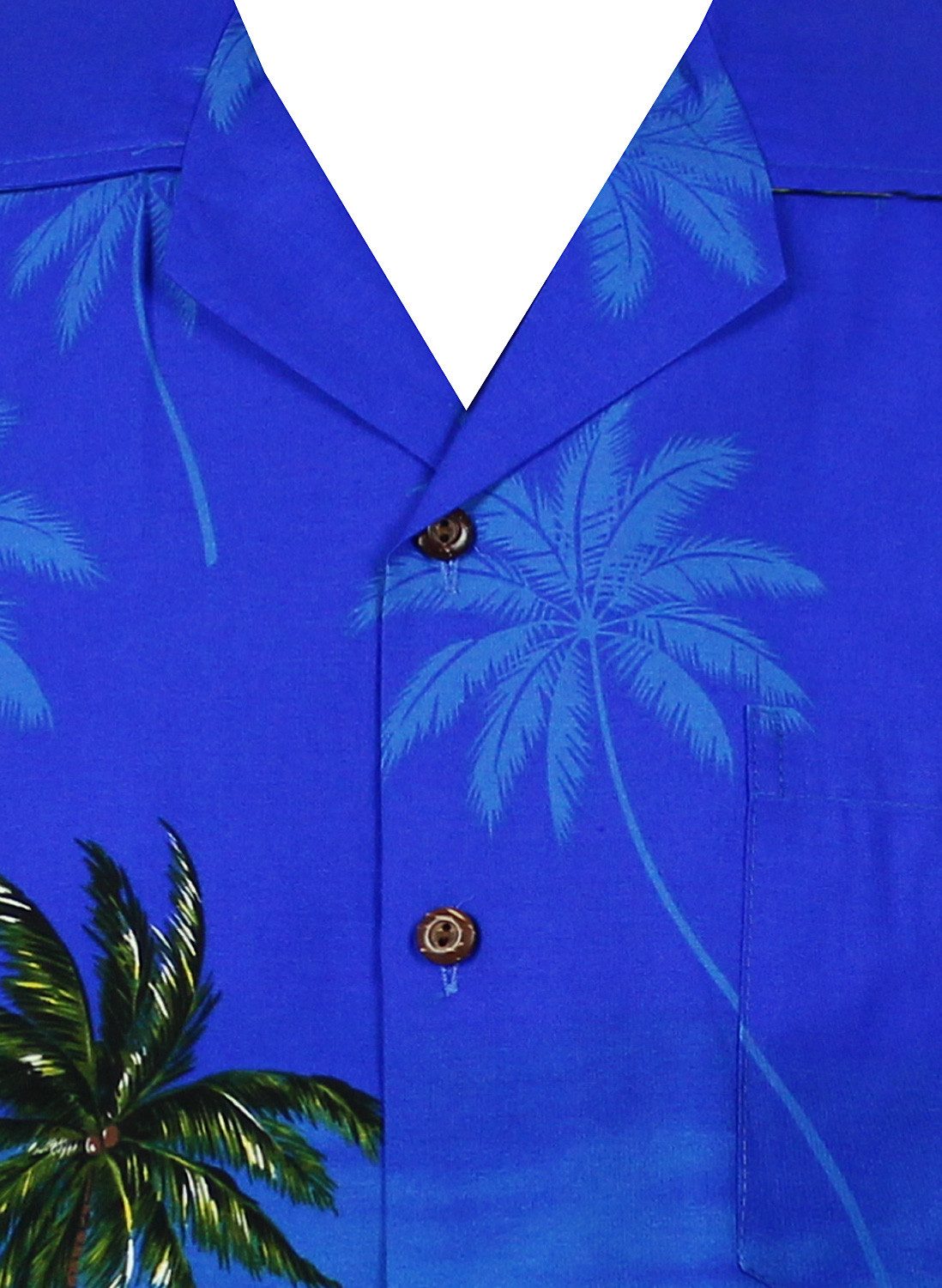 Pacific Legend Hawaiihemd "Papagei mit Schwarz" Herren Kurzarm Kokosknöpfe Original Hawaii – Bild 3 von 5