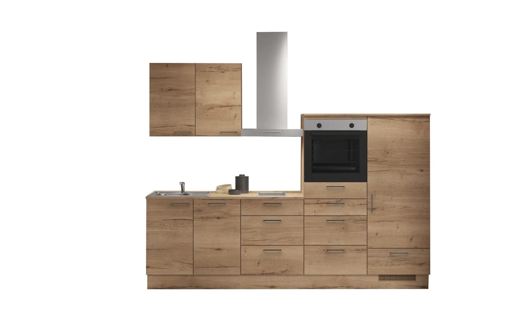 nobilia® Küchenzeile Siri, individuell anpassbar, gratis Küchenplanung mit Profis, (Breite 270 cm), vormontiert, wahlw. mit E-Geräten, inkl. Lieferung