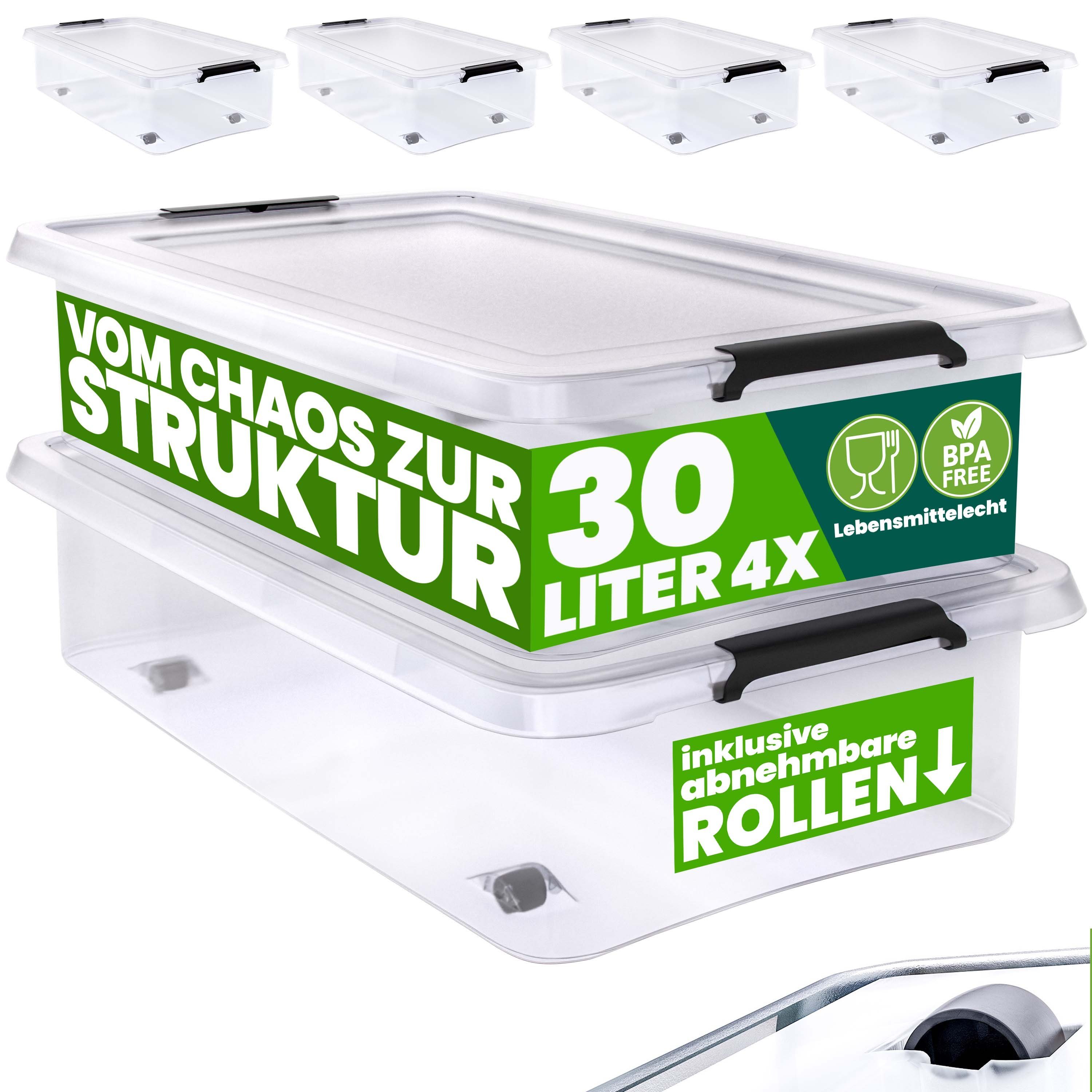 Deuba Aufbewahrungsbox (4 St), 30L Deckel günstig online kaufen