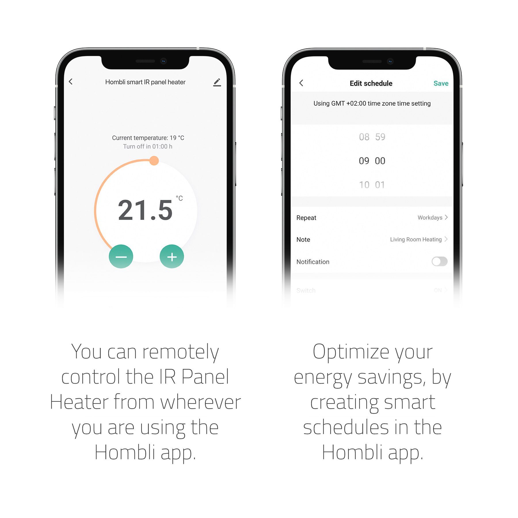 Hombli smartes Infrarot Heizpanel, Smart-Home-Zubehör 700W