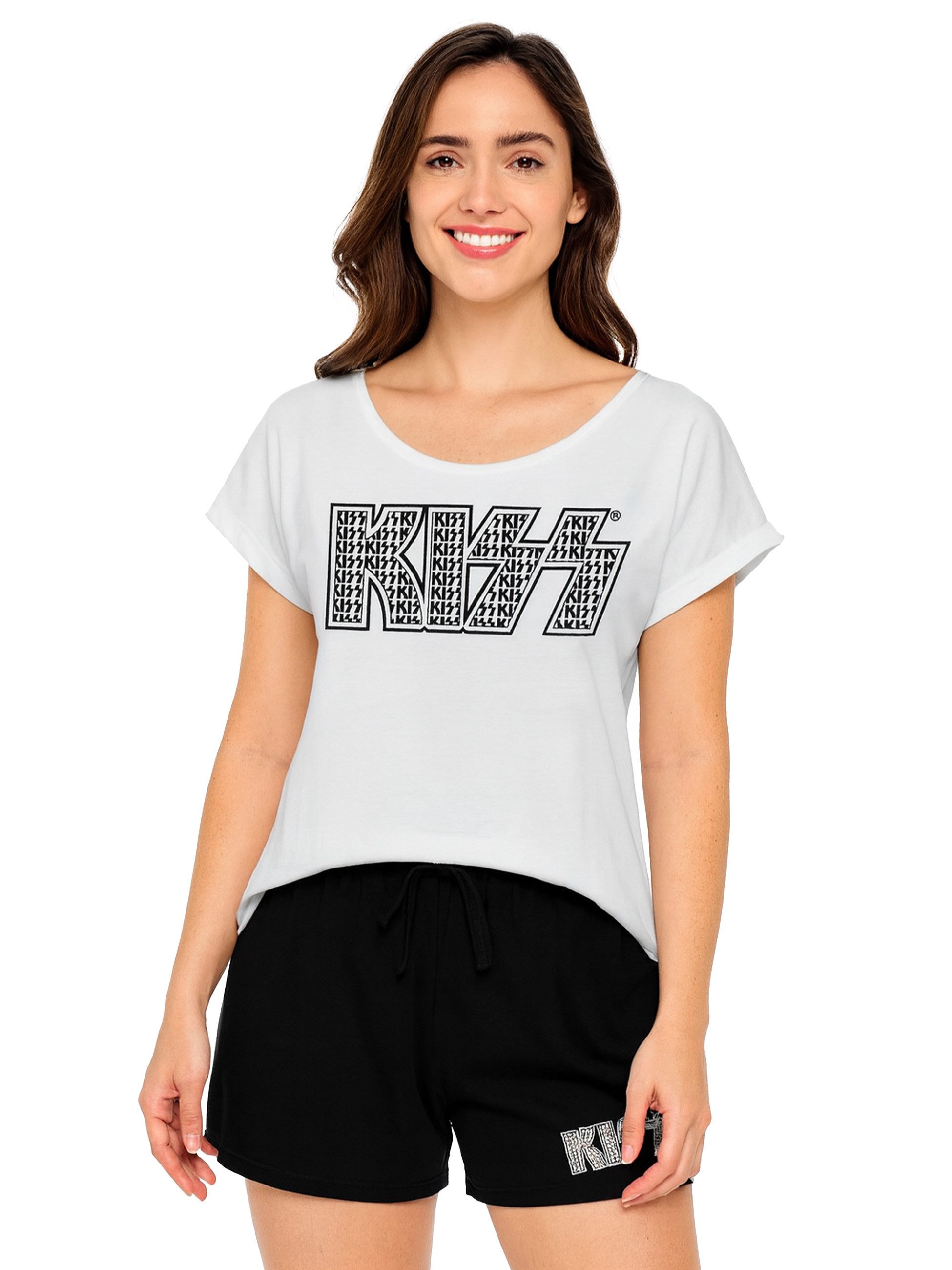 United Labels® Schlafanzug KISS - Oberteil mit Hose