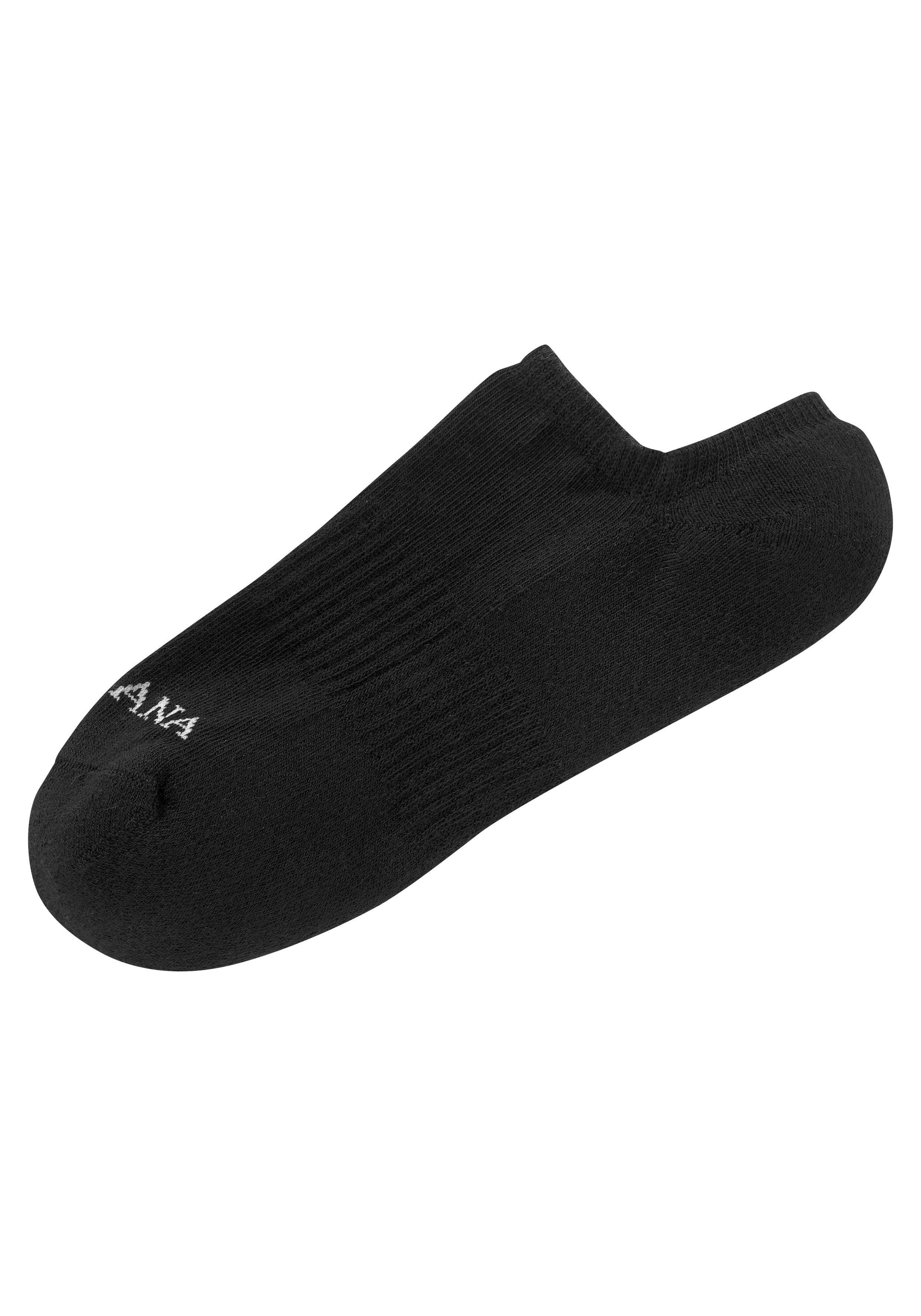 LASCANA ACTIVE Sneakersocken mit 3x grau-meliert 7-Paar) Fußfrottee 2x (Set, 2x schwarz, weiß