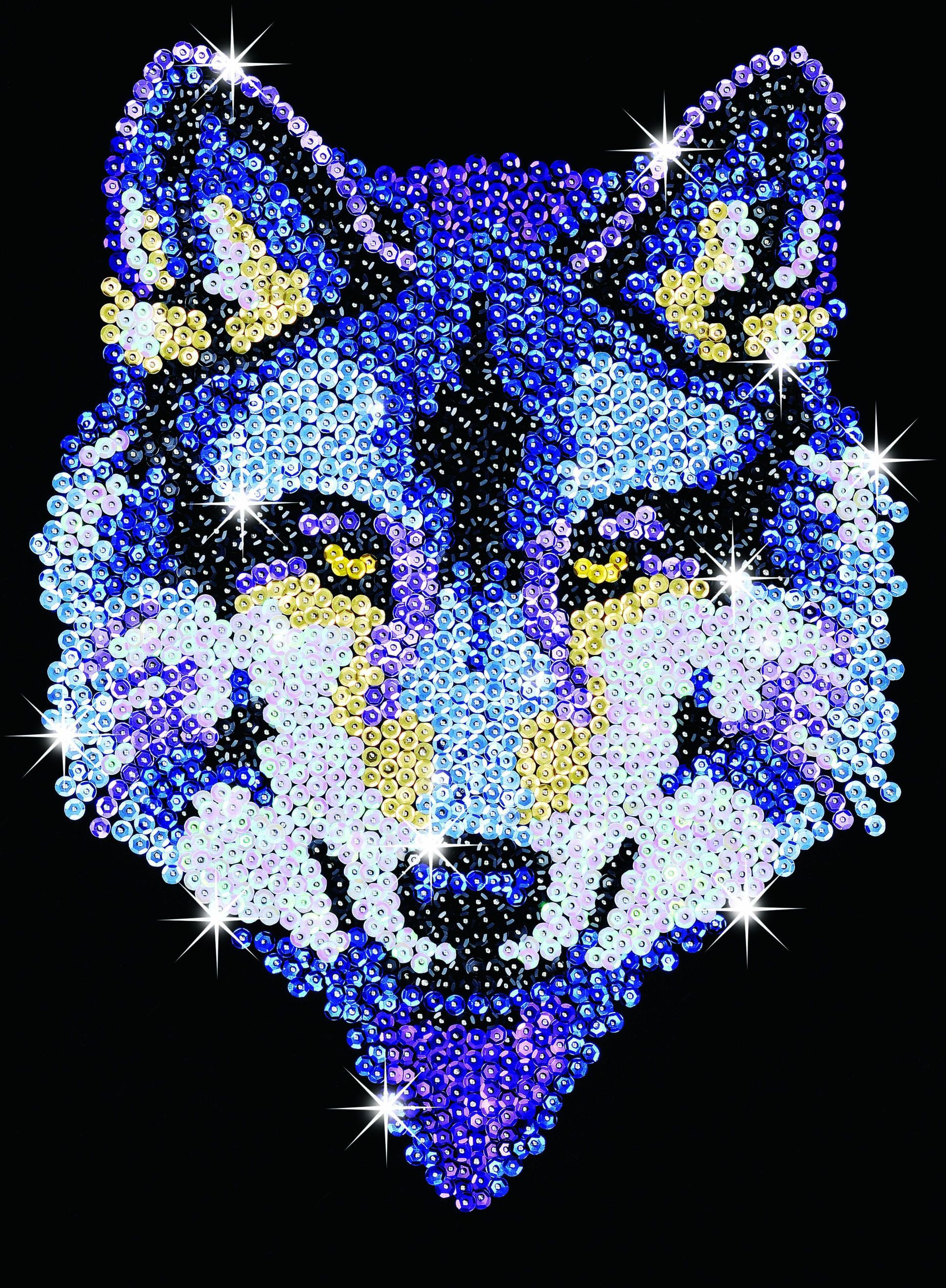 MAMMUT Spiel und Geschenk Kreativset Sequin Art Wolf