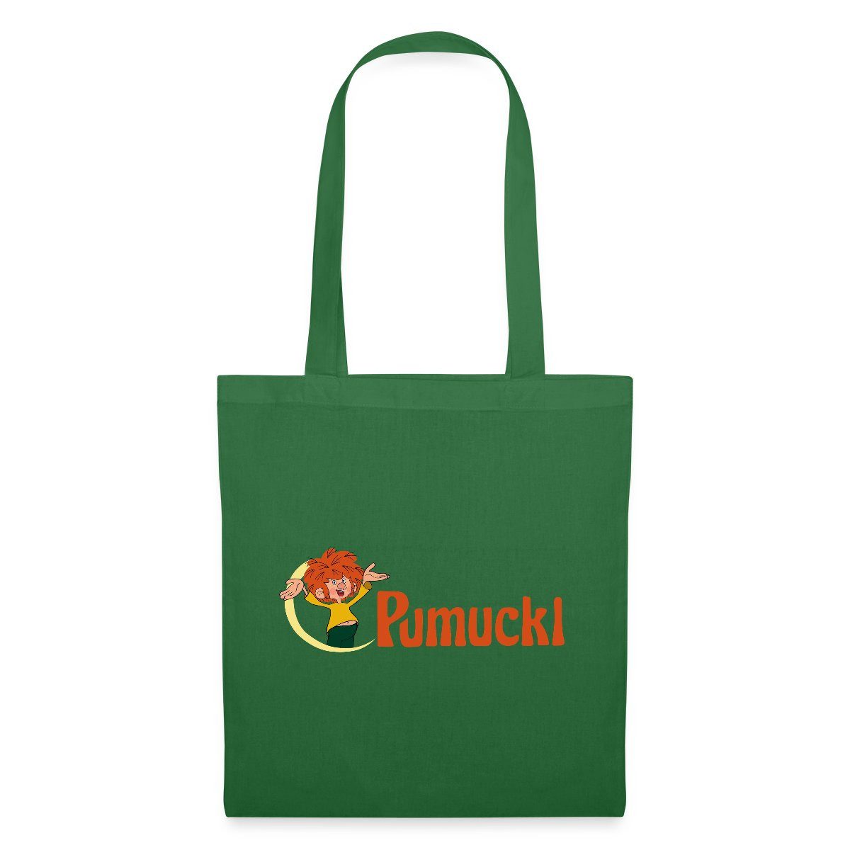Spreadshirt Henkeltasche Pumuckl Mit Frecher Pose Und Logo Schriftzug Stoffbeutel (1-tlg)