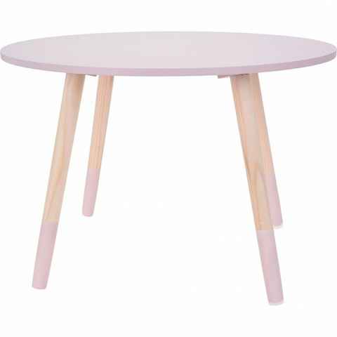 Koopman Kindertisch Rosa (1-St), Beistelltisch, Kinder, MDF, Rund