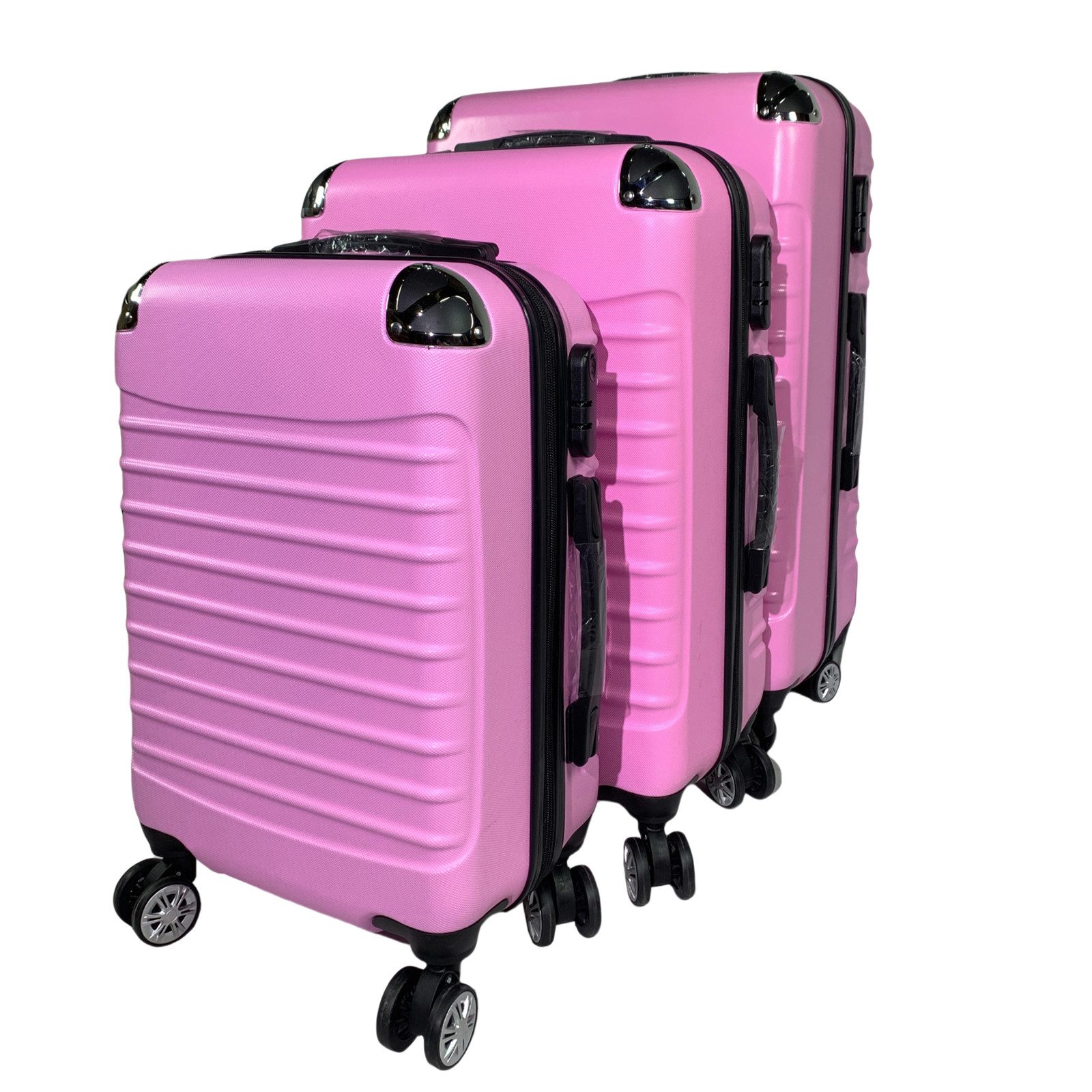 HTI-Living Kofferset 3-teiliges Hartschalen-Kofferset Wave, 4 Rollen, (Set, 3 Koffer in verschiedenen Größen), 20" 24" 28"
