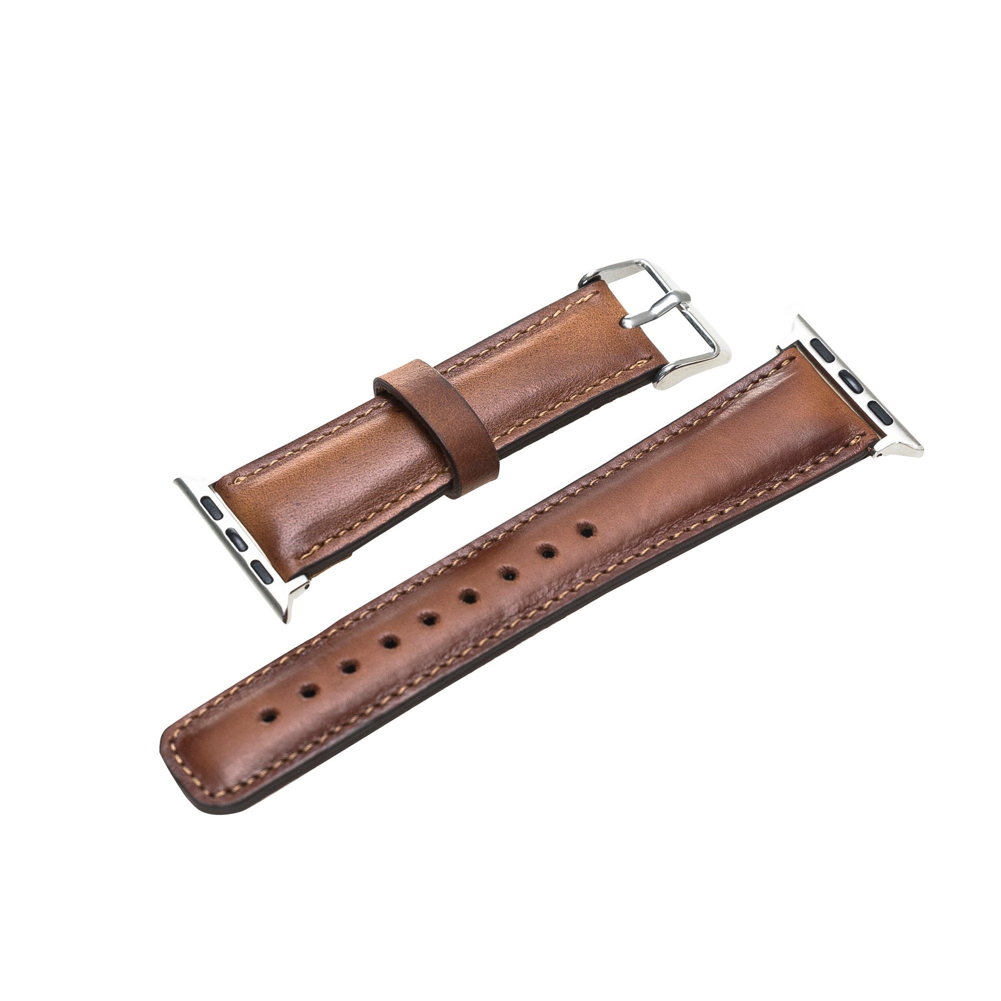Series Apple Watch Braun Leather Ultra/9/8/7SE/6-1 Band Renna Uhrenarmband Ersatzarmband Echtleder für