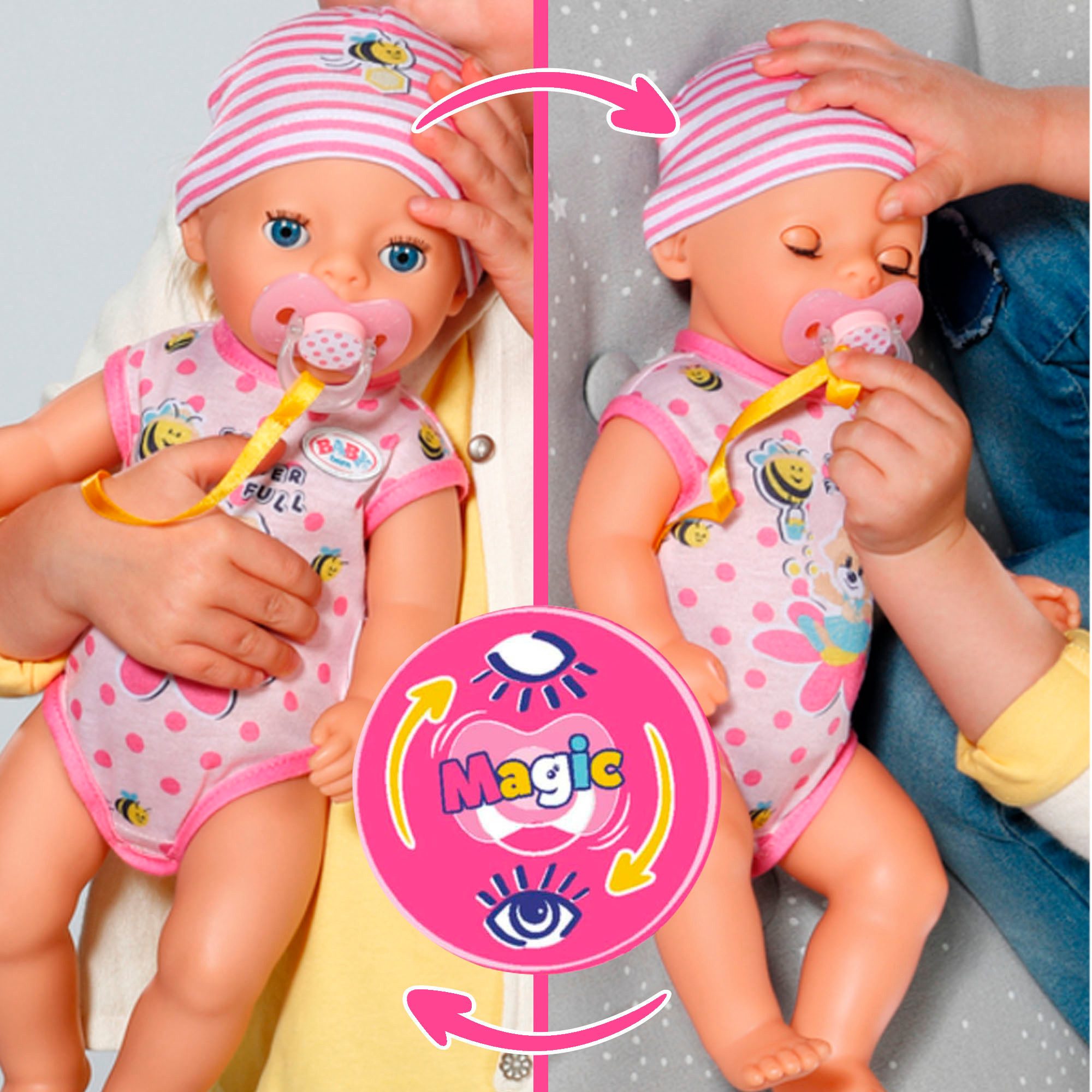 Baby Born Babypuppe Little Baby Girl, Lena, 36 cm, mit 7 Funktionen