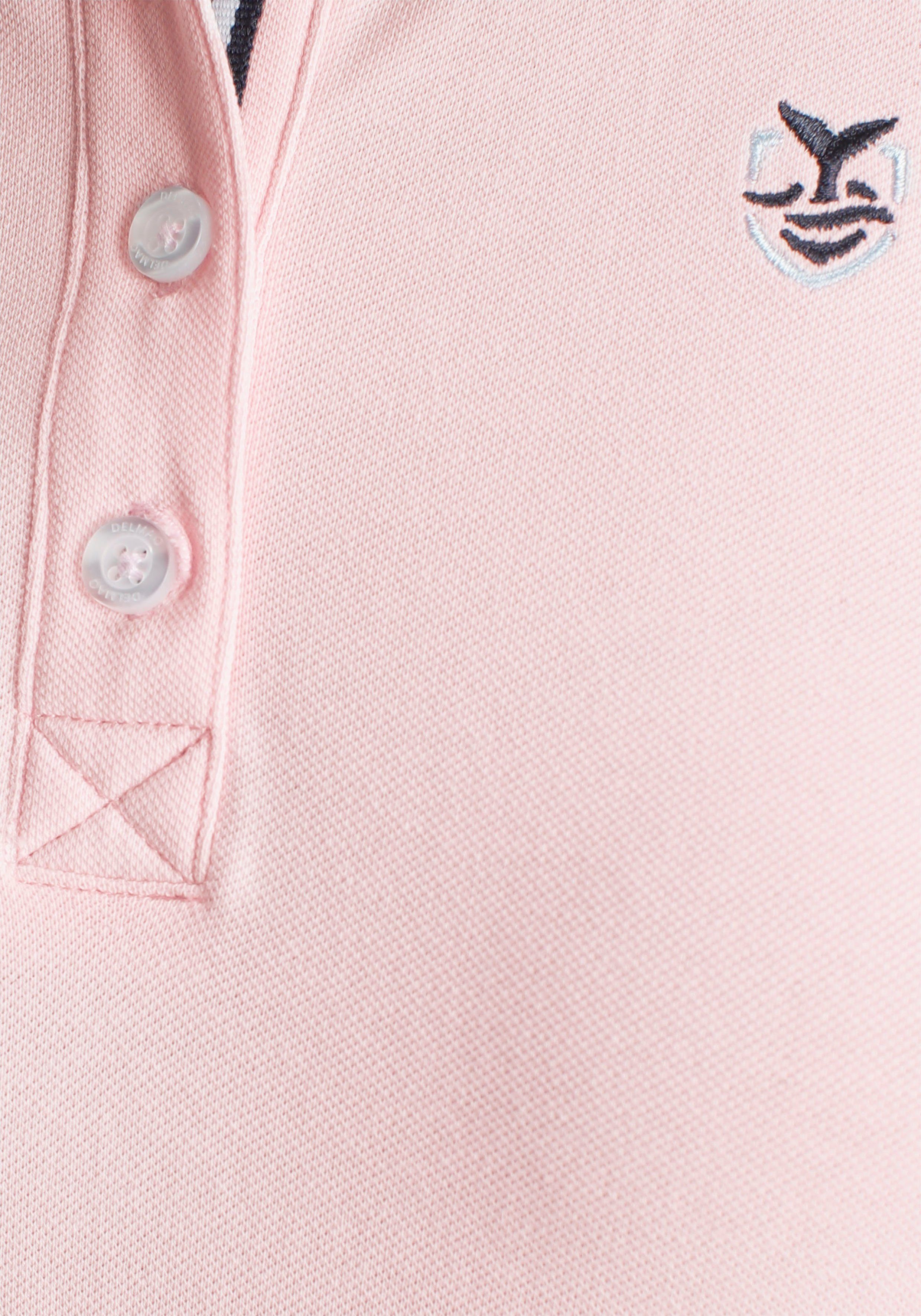 klassischer Farben Poloshirt in - in verschiedenen Form DELMAO MARKE! NEUE rosa