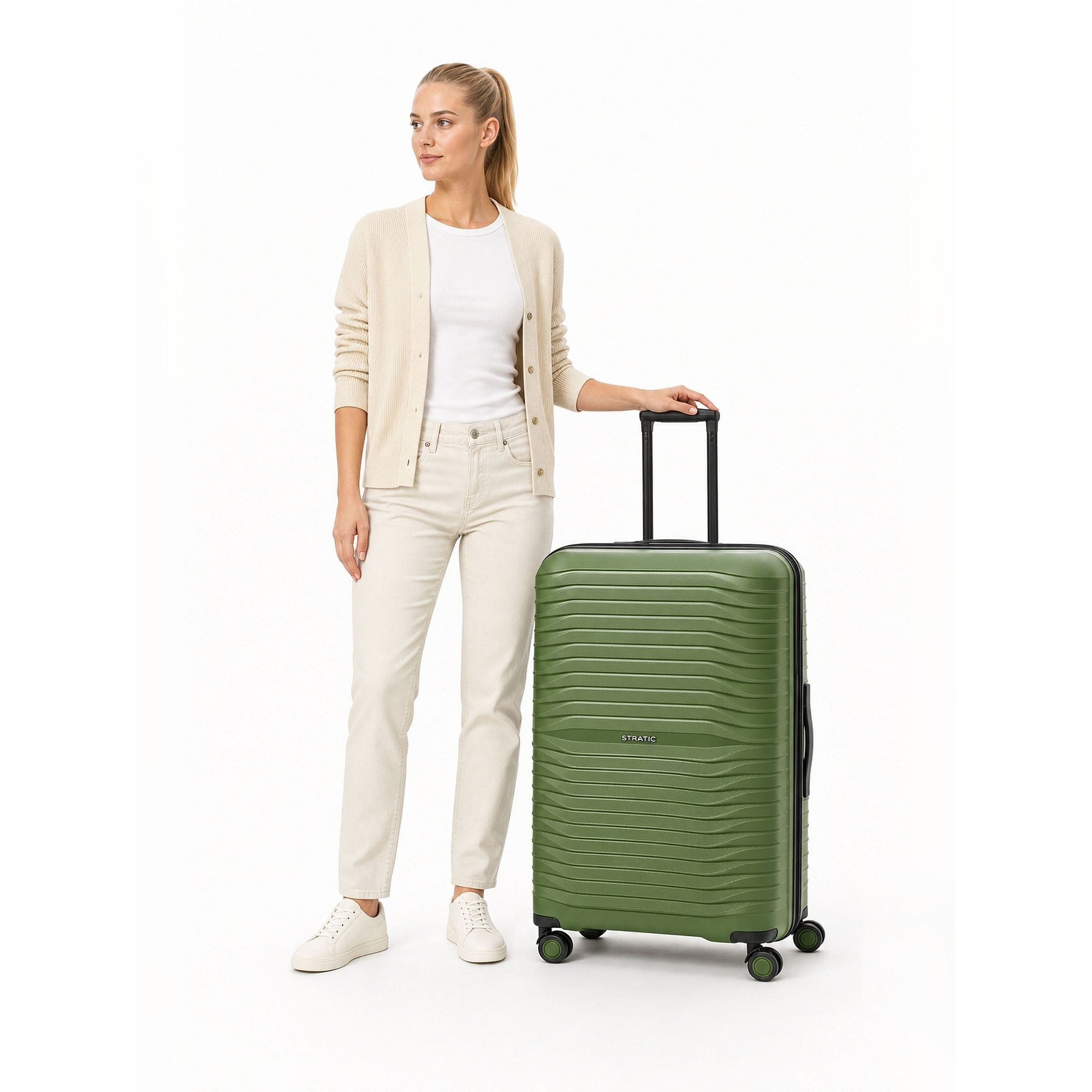 Stratic Hartschalen-Trolley Shine, 4 Rollen, Polypropylen