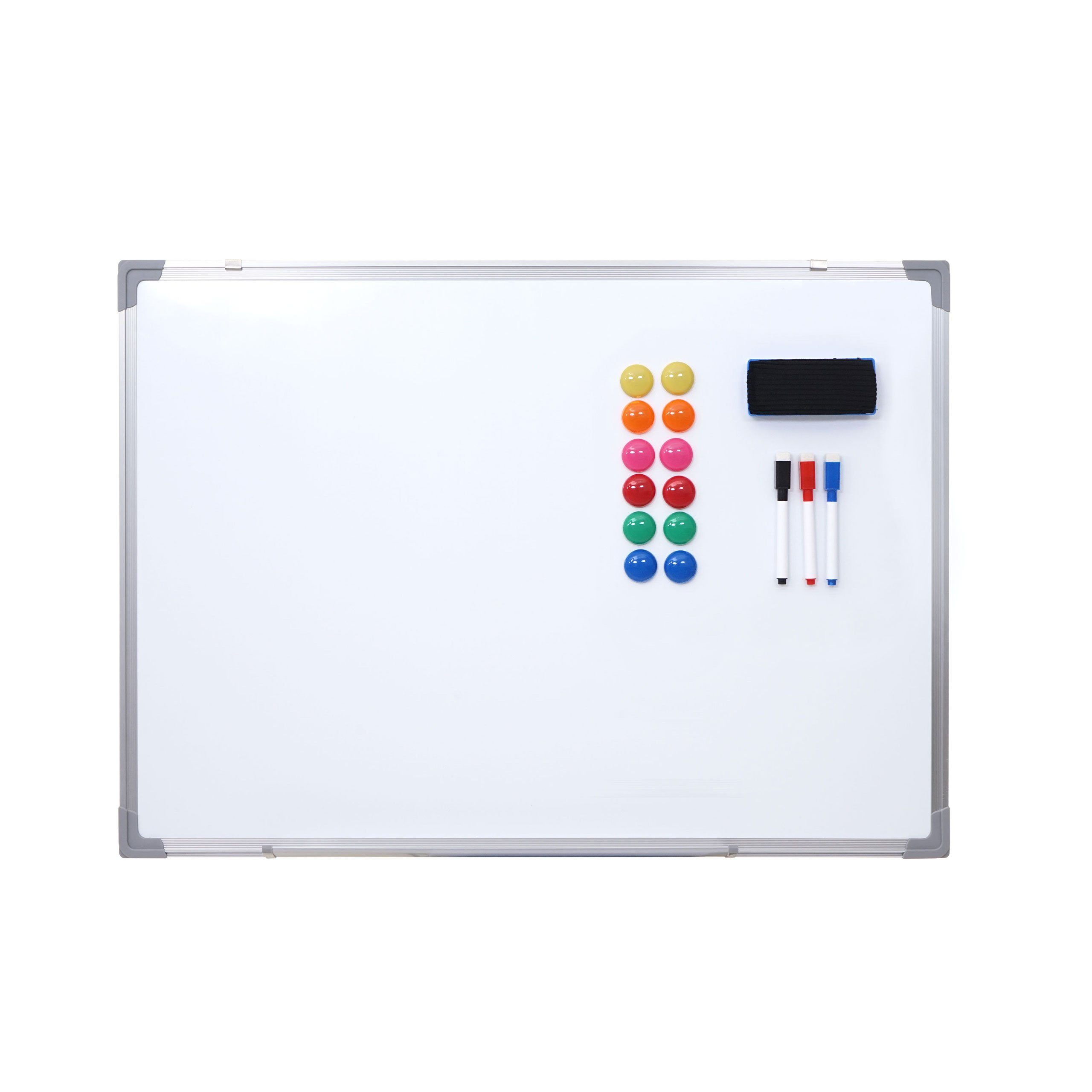 PROREGAL® Magnettafel Whiteboard HxBxT 45x60x2cm mit Zubehör Magnettafel Memoboard Pinnwand