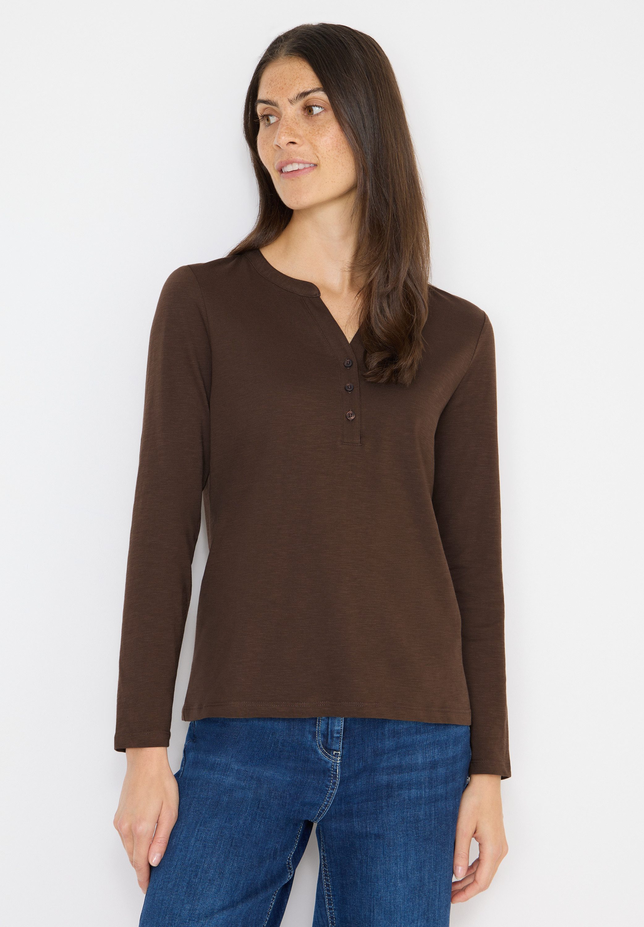 CECIL Langarmshirt aus reiner Baumwolle