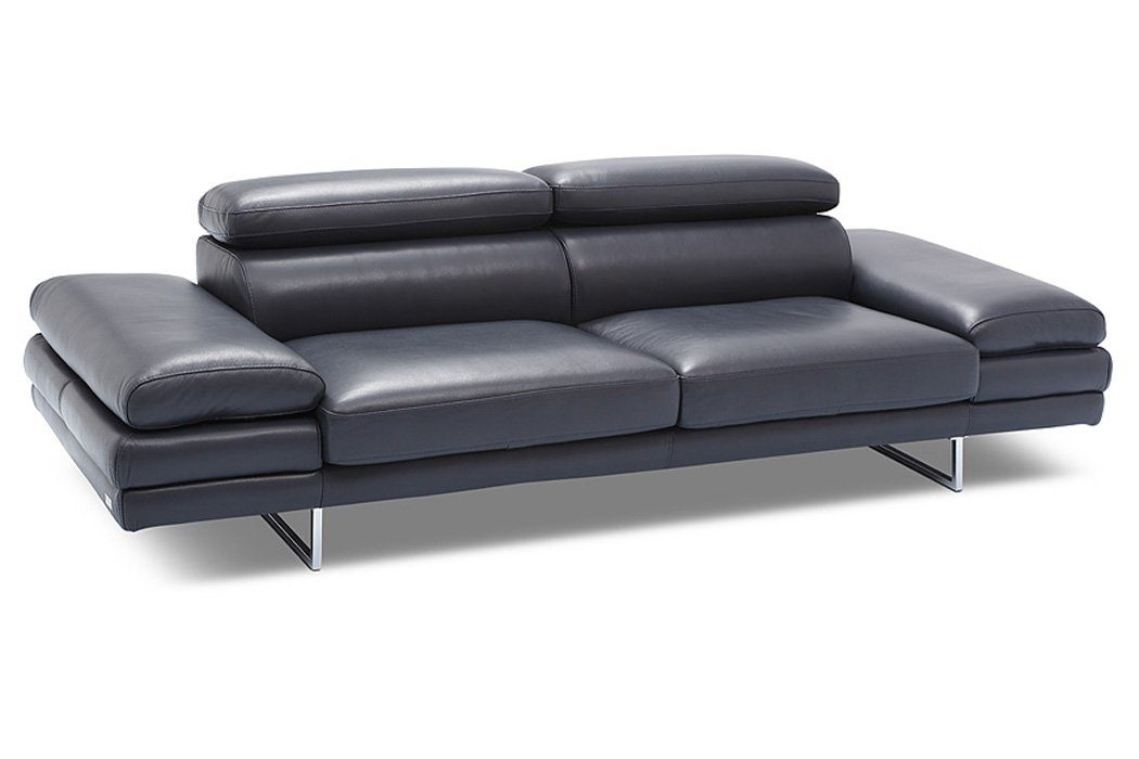 Sitzer 100% Europe Design Leder 2 Made Couch in Italienisches Sofa JVmoebel Couch Polster, Sofa