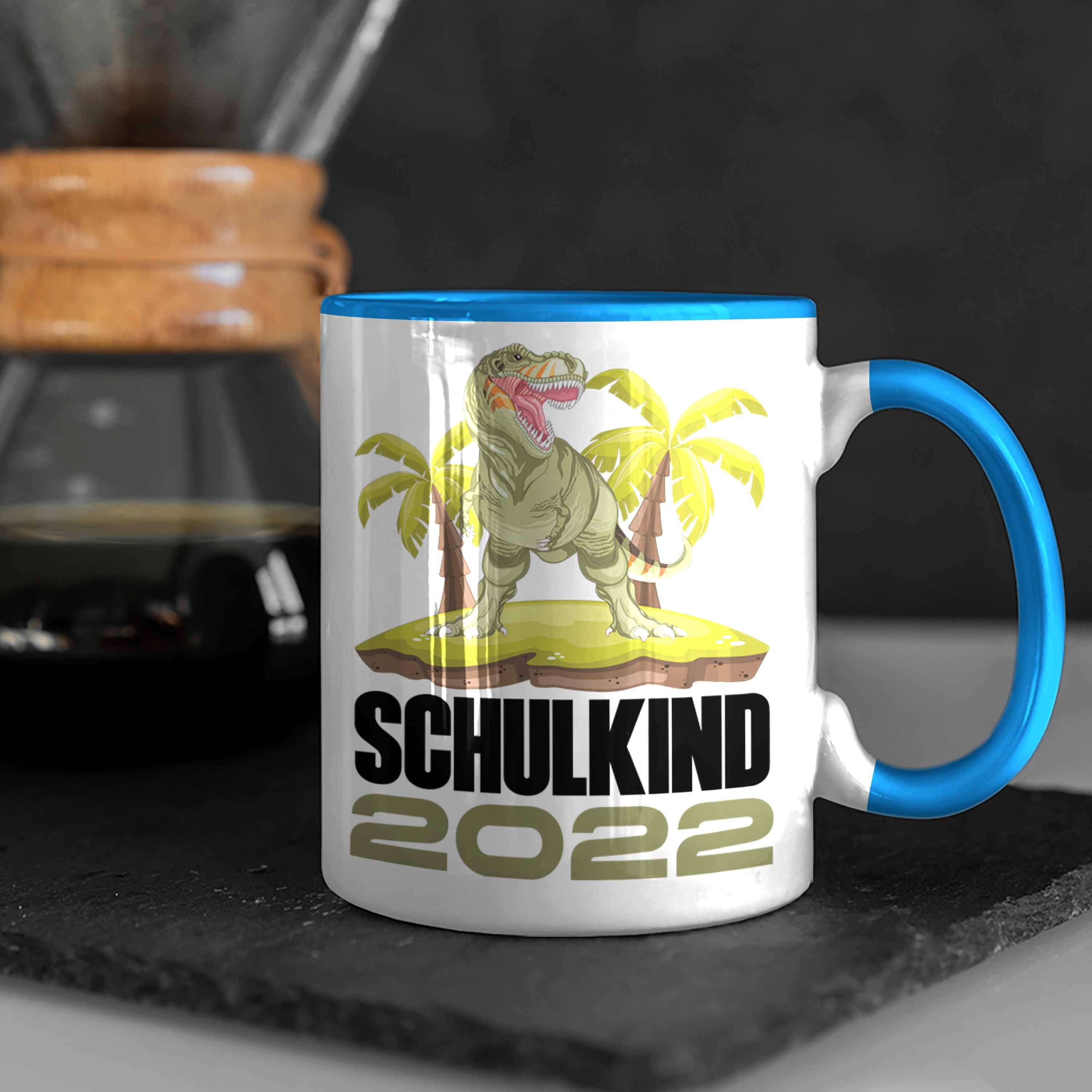 - Schulstart Junge Schulanfang Einschulung Trendation Tasse Geschenk Tasse Geschenkidee Füllung 2022 Schuleinführung Schultag für Schultüte 1 Jungs Blau Schulkind Trendation