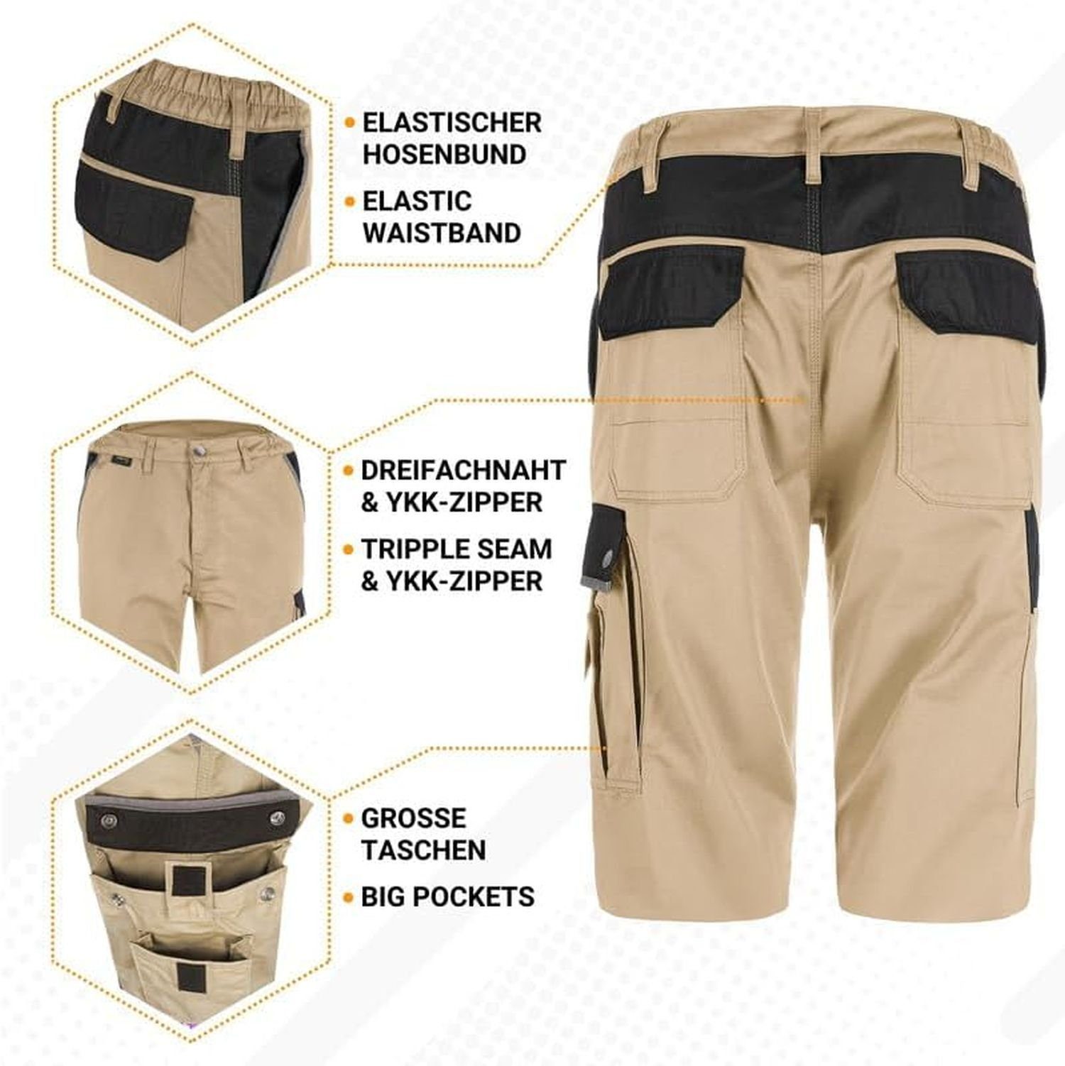 TMG International Arbeitsshorts Arbeitshose Short Style günstig online kaufen