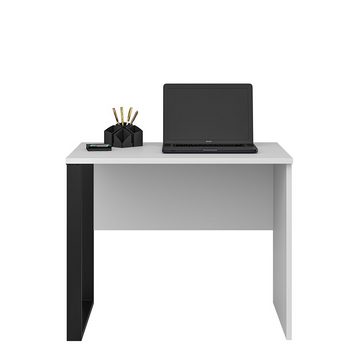 Lomadox Schreibtisch BIARRITZ-131, Arbeitstisch 92cm breit, grau