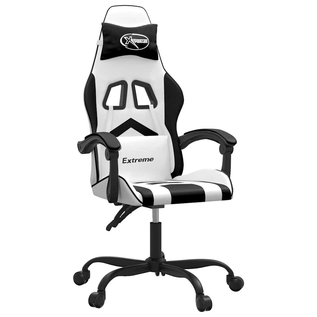vidaXL Gaming-Stuhl Gaming-Stuhl Weiß und Schwarz Kunstleder (1 St)
