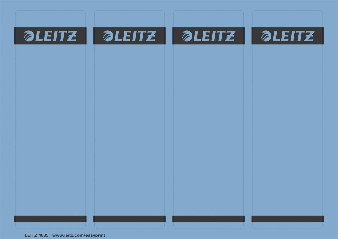 LEITZ Organisationsmappe LEITZ Ordnerrücken-Etikett, 61 x 192 mm, kurz,  breit, blau