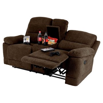 Raburg XXL-Sessel 2er-Kinosessel Flix, Zweisitzer, TV-Sessel, Kunstleder, Mikrofaser, verstellbarer Fernsehsessel mit Liege- & Relaxfunktion